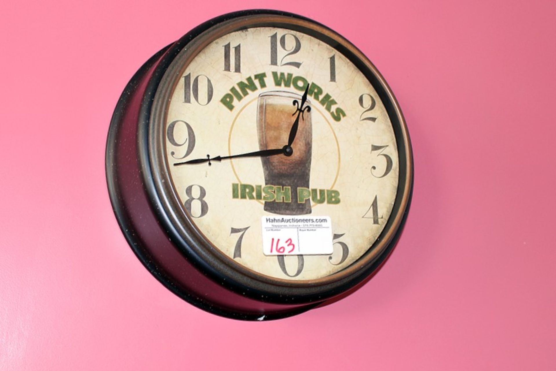 Pint Works Irish pub clock