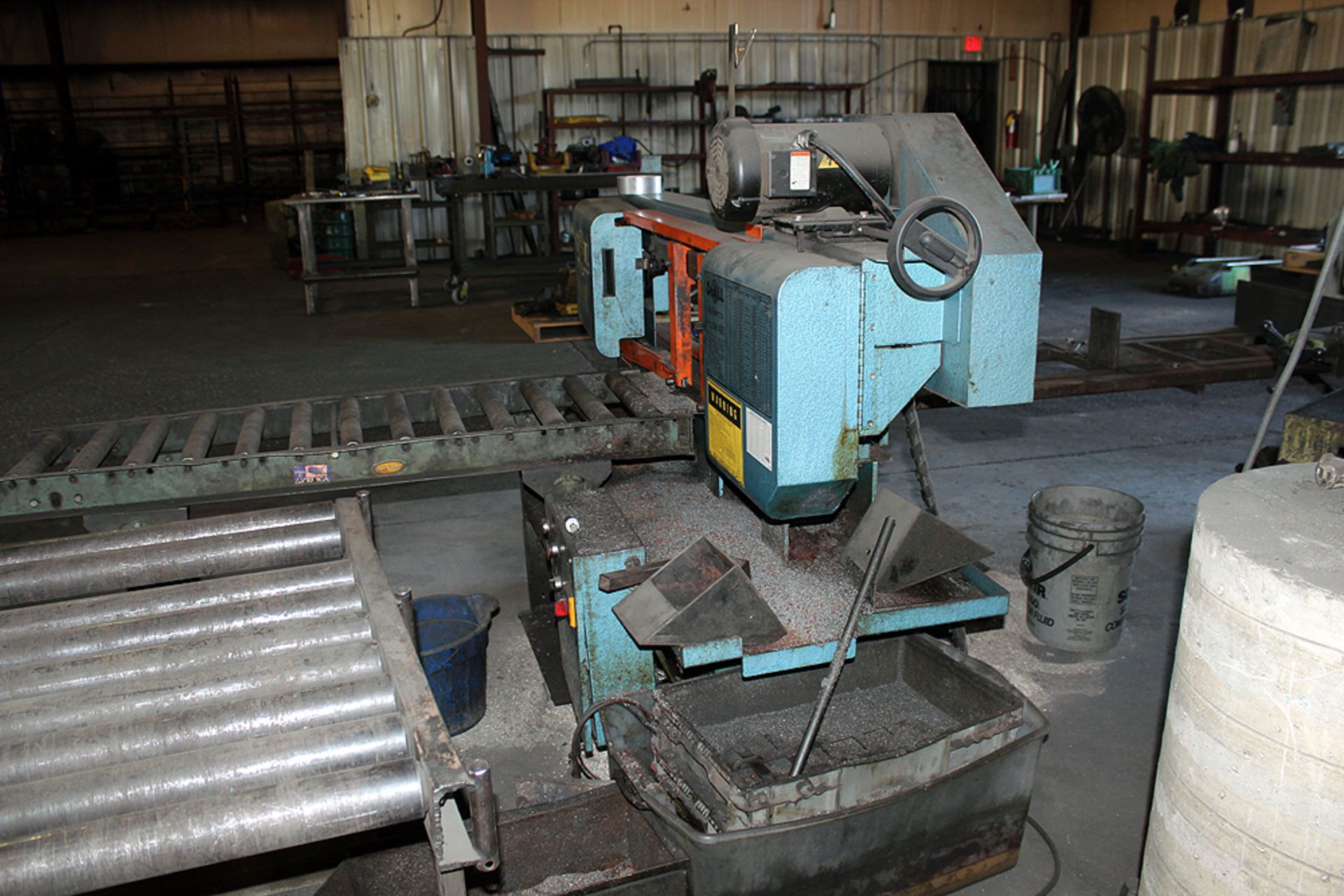 DoAll Metal Cutting Bandsaw 12"x24" Capacity, Model # 400M, c/w: Roller Conveyor - Image 7 of 7