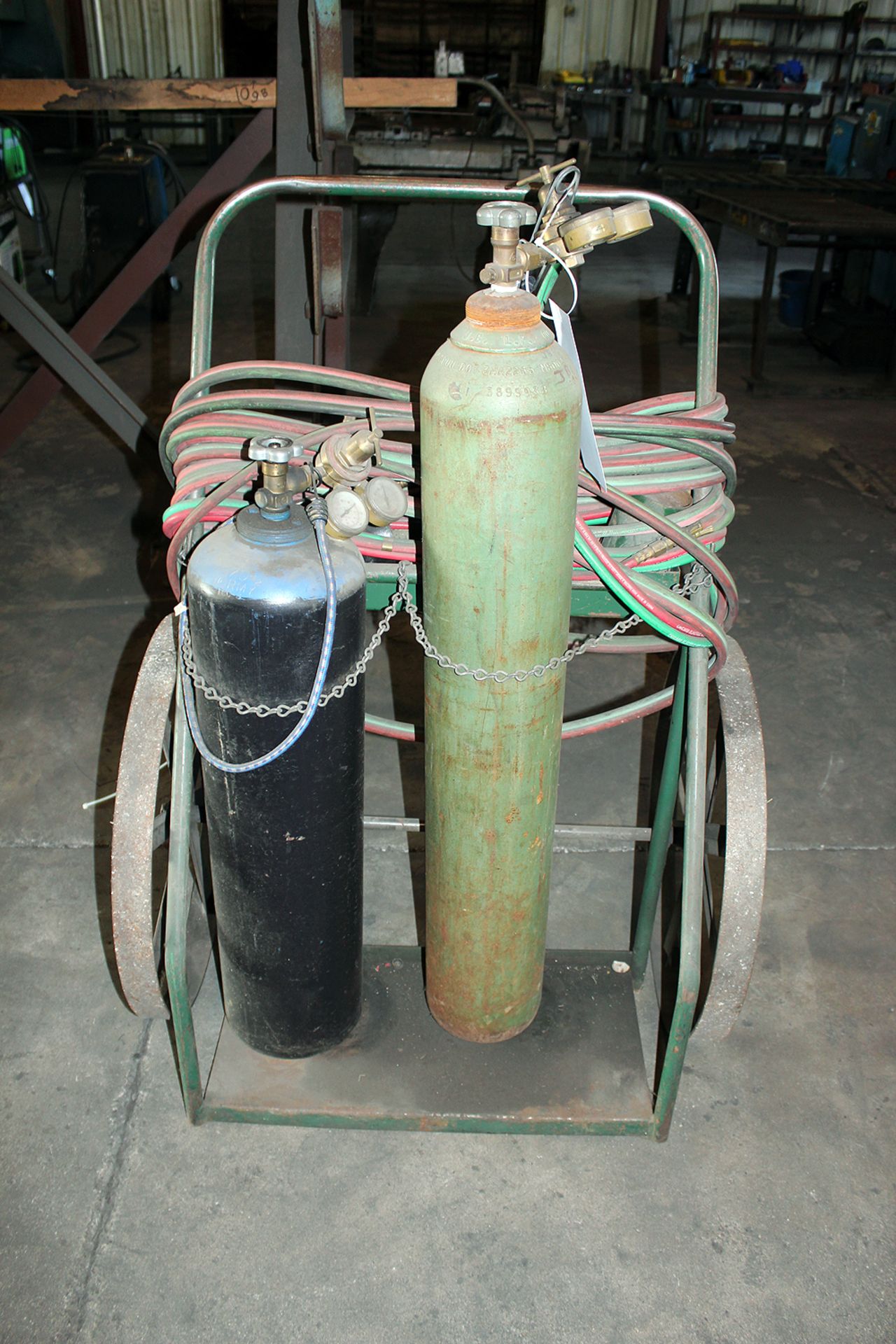 Torch Set includes, Tanks, cart, hose, gauges and regulators