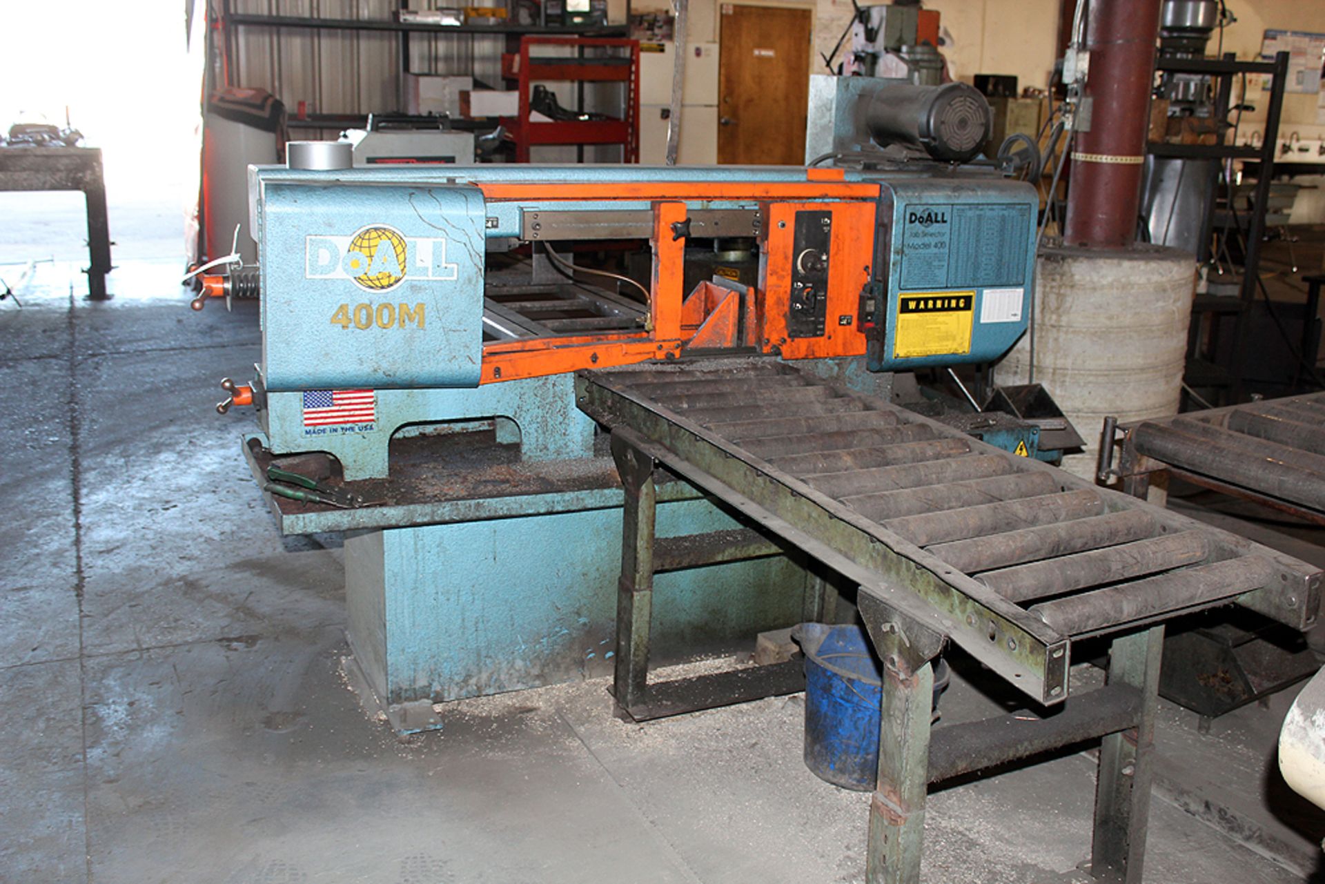 DoAll Metal Cutting Bandsaw 12"x24" Capacity, Model # 400M, c/w: Roller Conveyor - Image 2 of 7