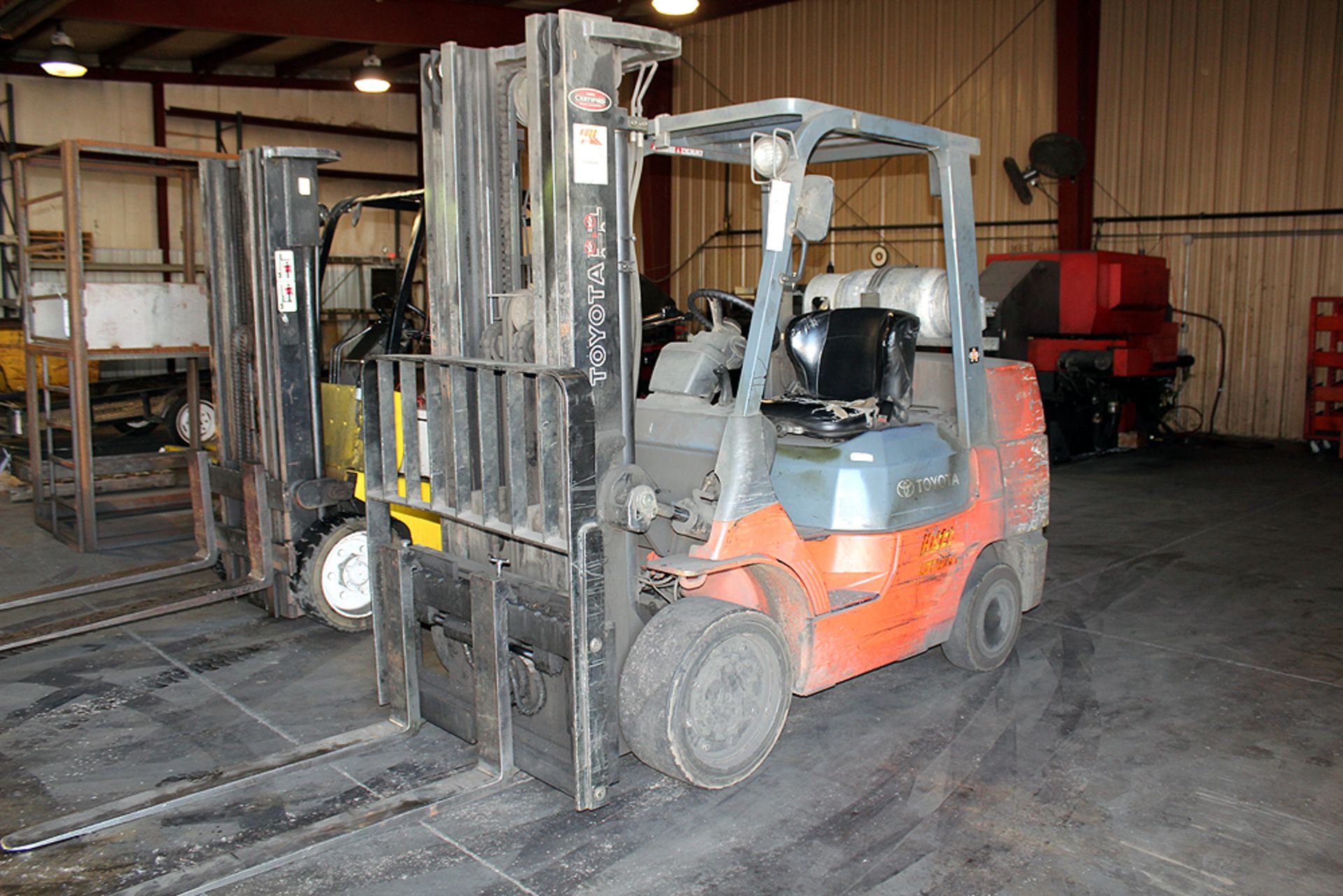 Toyota LPG Rider Type Forklift Truck 7,250# Max Lift Model #7FGCU35 4700 hrs