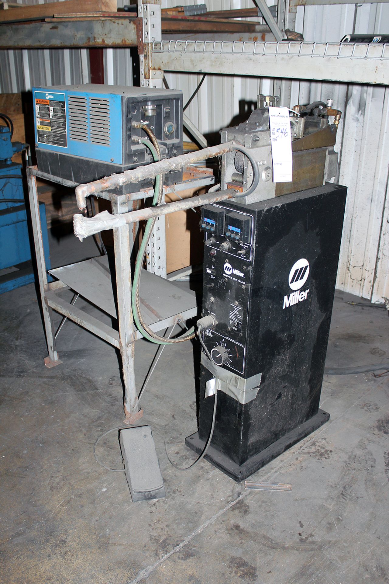 Miller Resistance 20KVA Spot Welder 1/2" Gapx14" Throat USED FOR SPARE PARTS Model #SSW=2020ATT C/ - Image 3 of 5