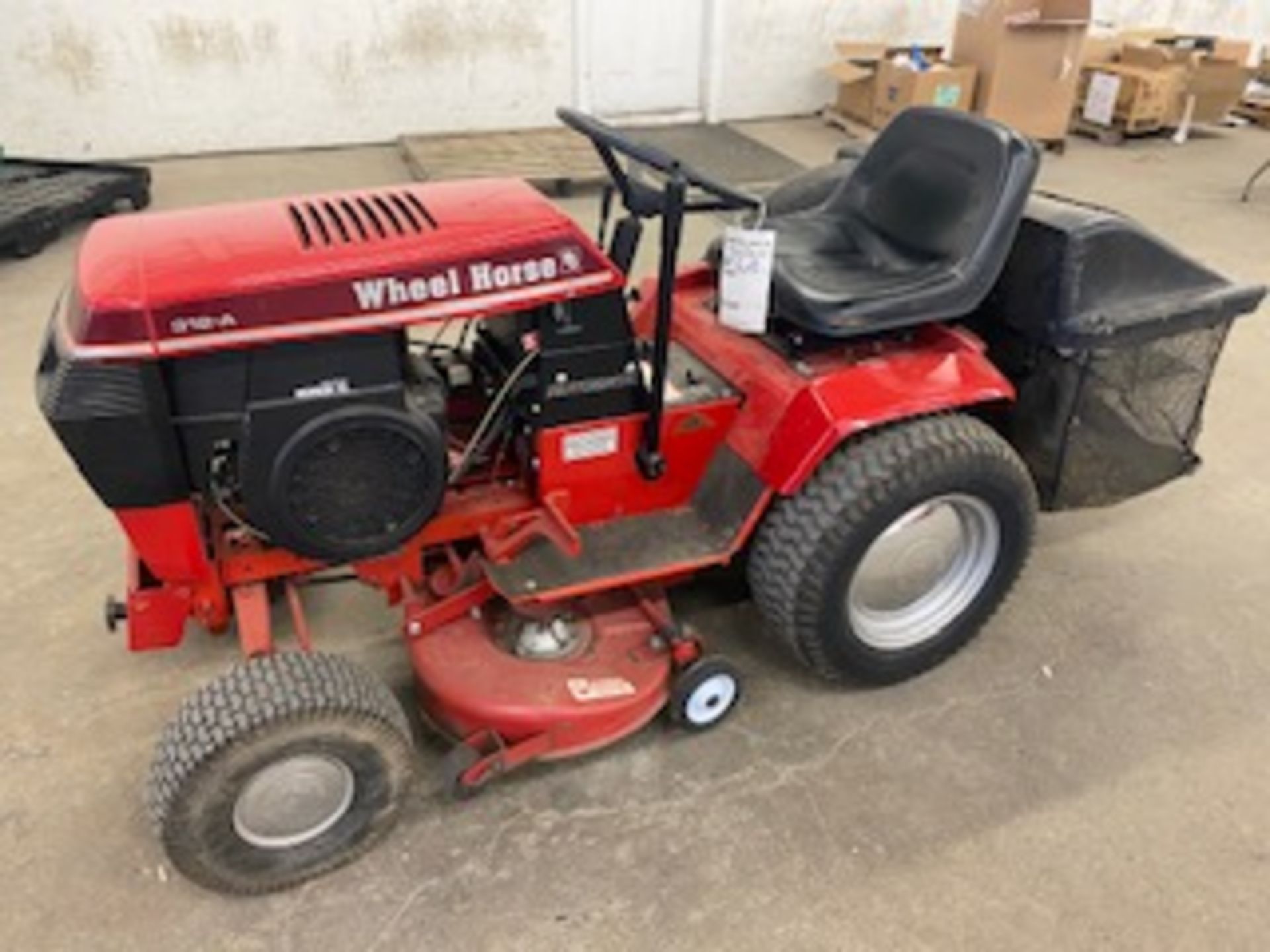 WHEEL HORSE RIDING LAWN MOWER, MODEL 312-A WITH DECK AND BAGGER