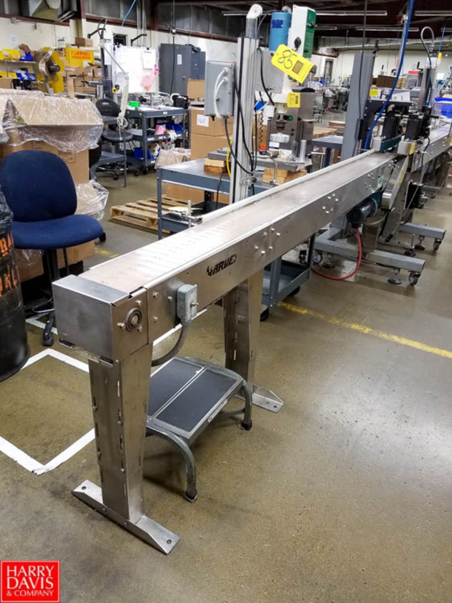 Garvey Chain Conveyor 11' x 7.5"" with Fitment Press Model: 9600 SN: 12467 Rigging Fee: $250