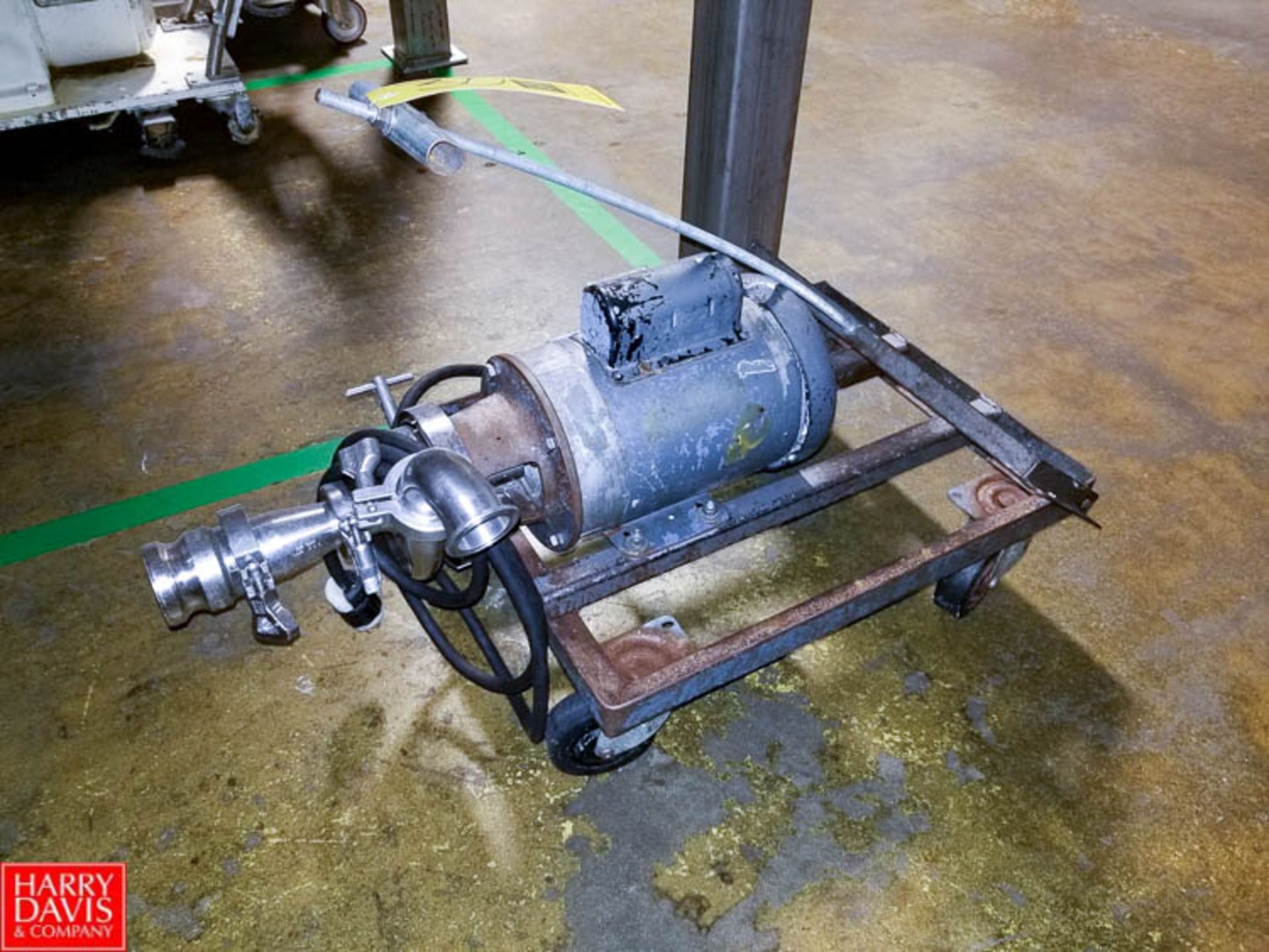 1 HP Pump with S/S Head, Clamp Type Mounted On Cart Rigging Fee: $35