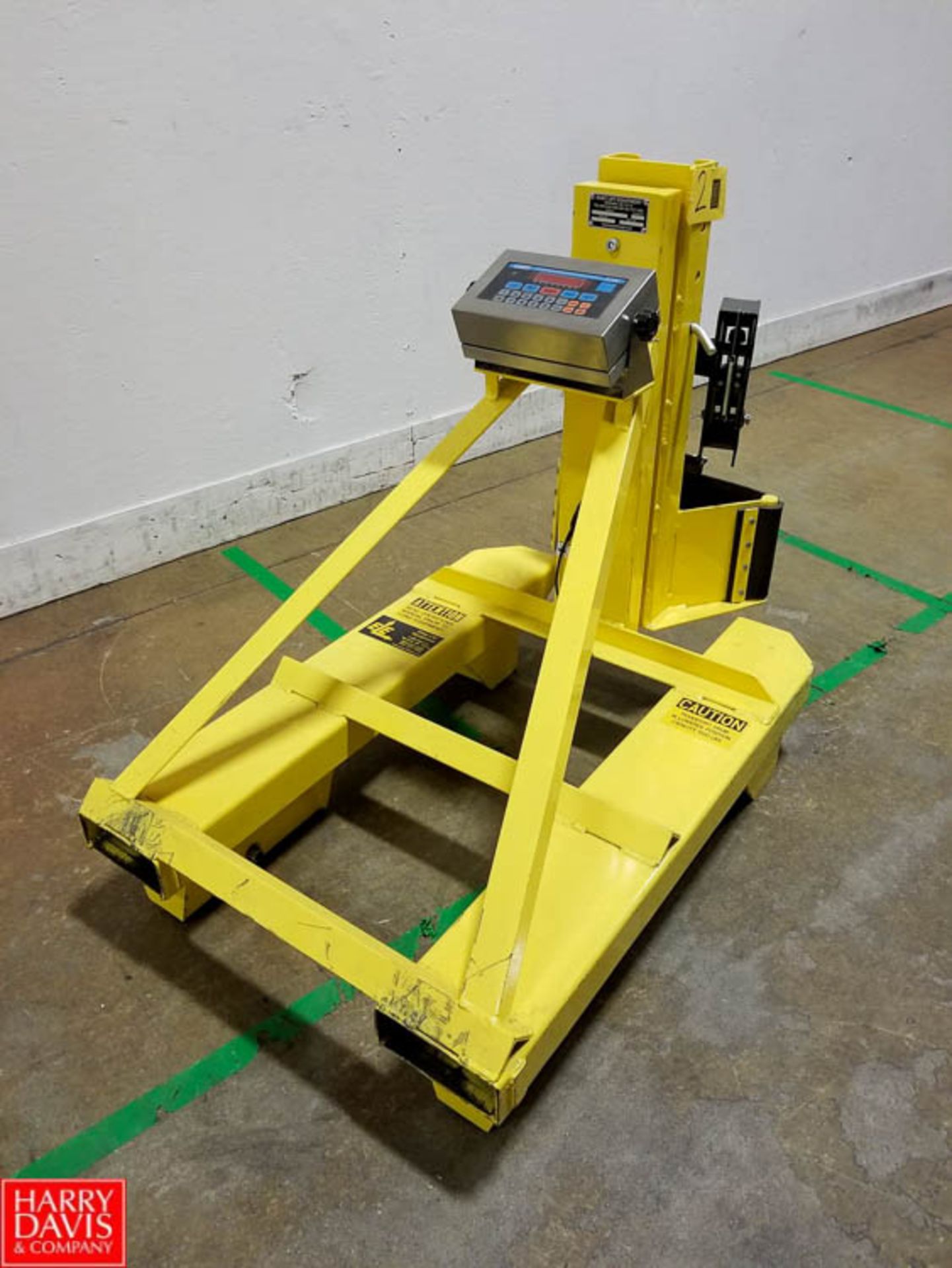 Easy Lift Equipment Barrel Lifting Fork Lift Attachment 1500 lb. Capacity, with Doran 2200 Digital