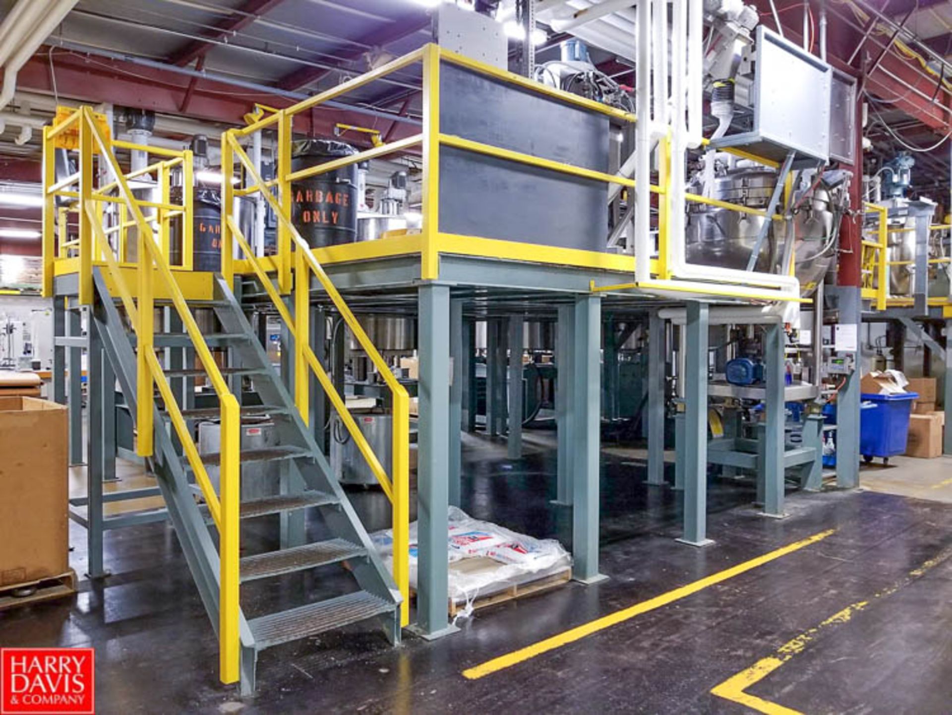 Carbon Steel Mezzanine L-Shaped, 39' x 21' x 10', Plate Steel Platform Rigging Fee: $7500 - Image 3 of 4