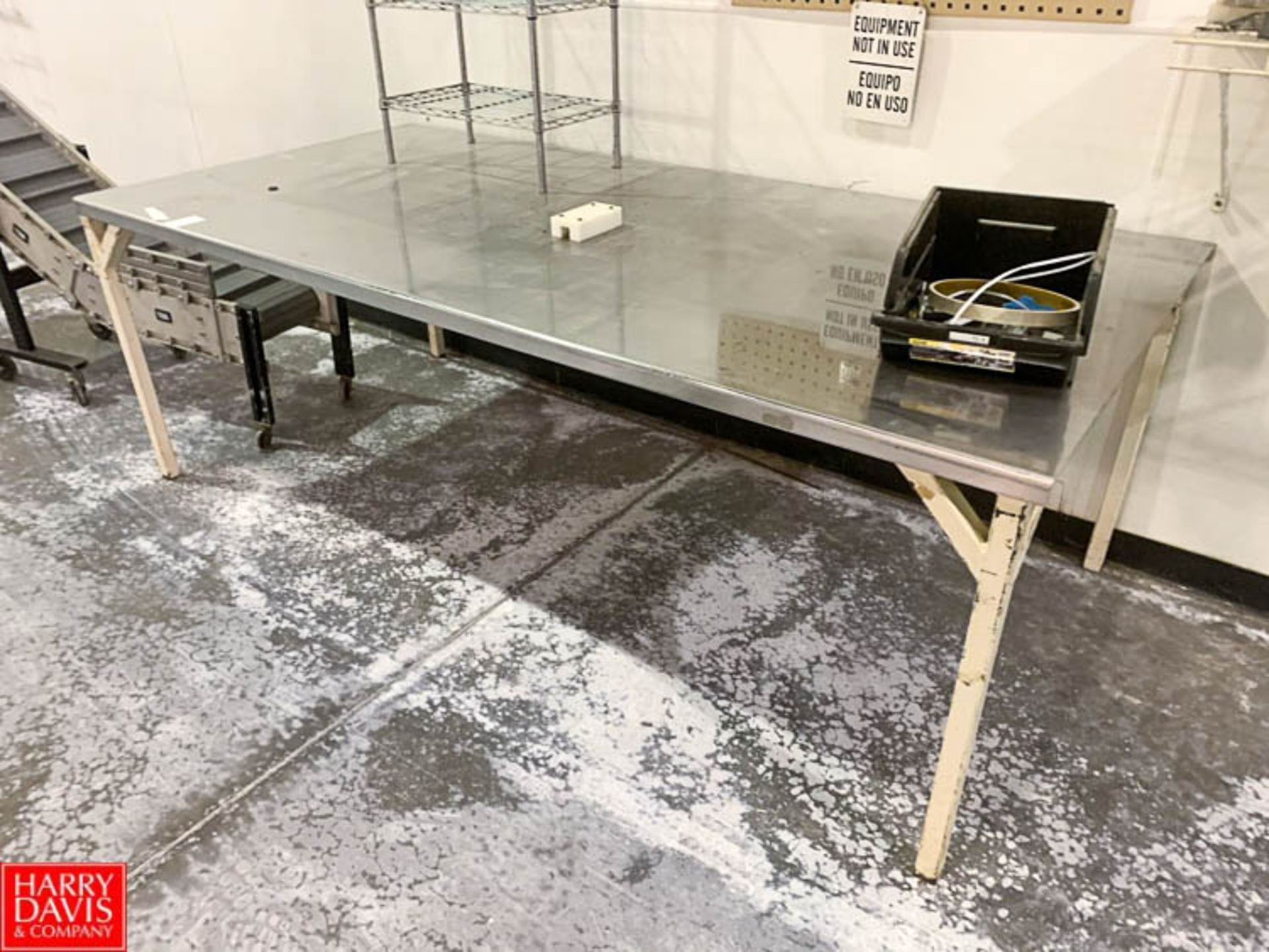 Assorted S/S Top Work Tables and 2-Door Cabinets Rigging: $150 - Image 3 of 5