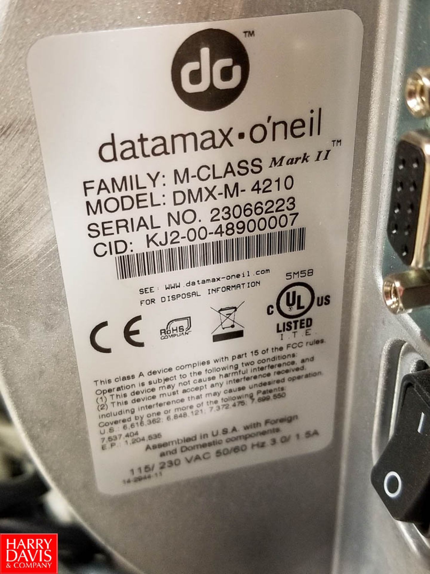 NEW Datamax Oneil Thermal Barcode Label Printer Model DMX-M-4210 - Rigging Fee: $25 - Image 2 of 2