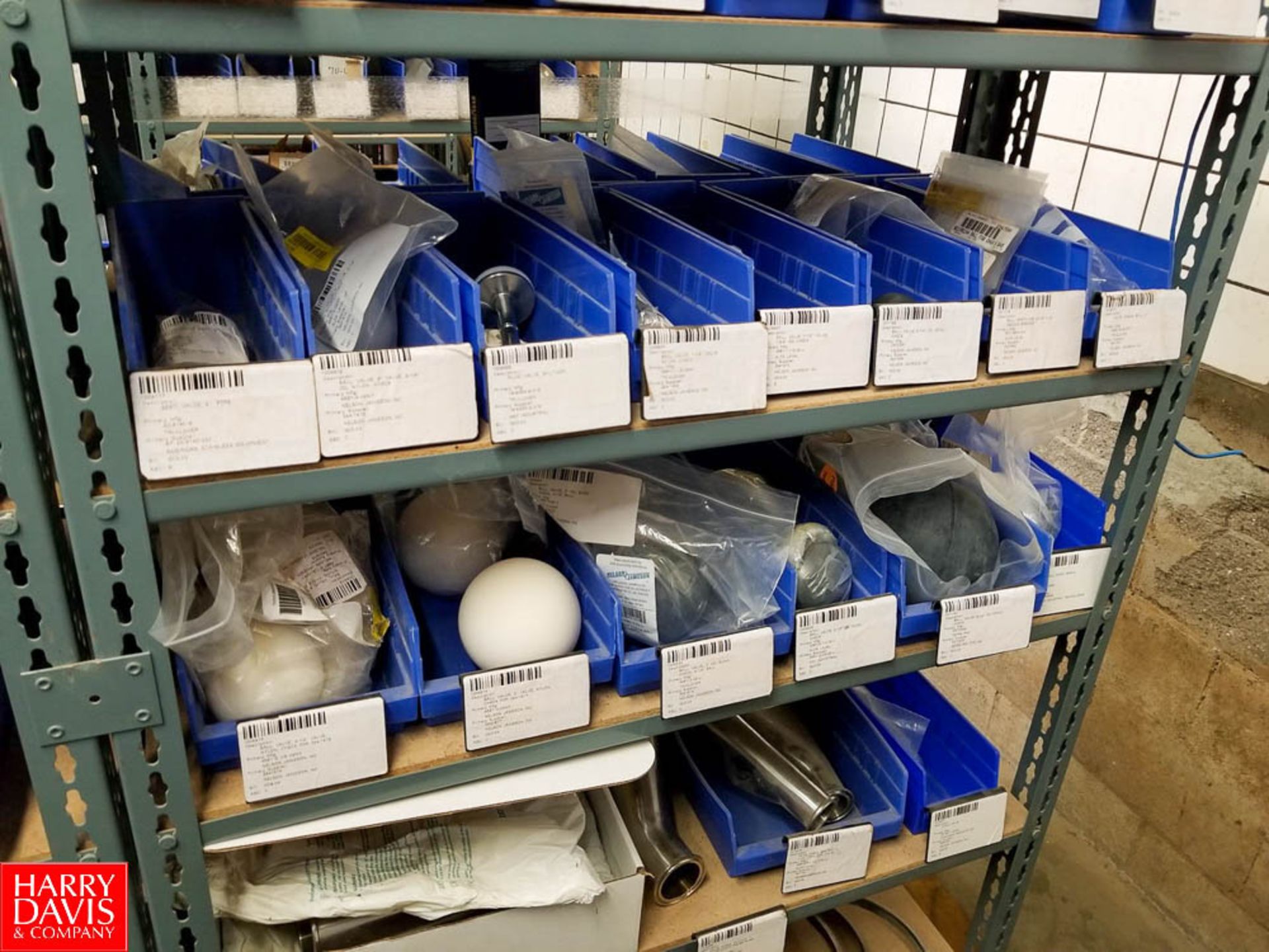 Sections of Adjustable Shelving Including Assorted Valve Kits Graco Parts Stem Valves Valve Balls - Image 9 of 19