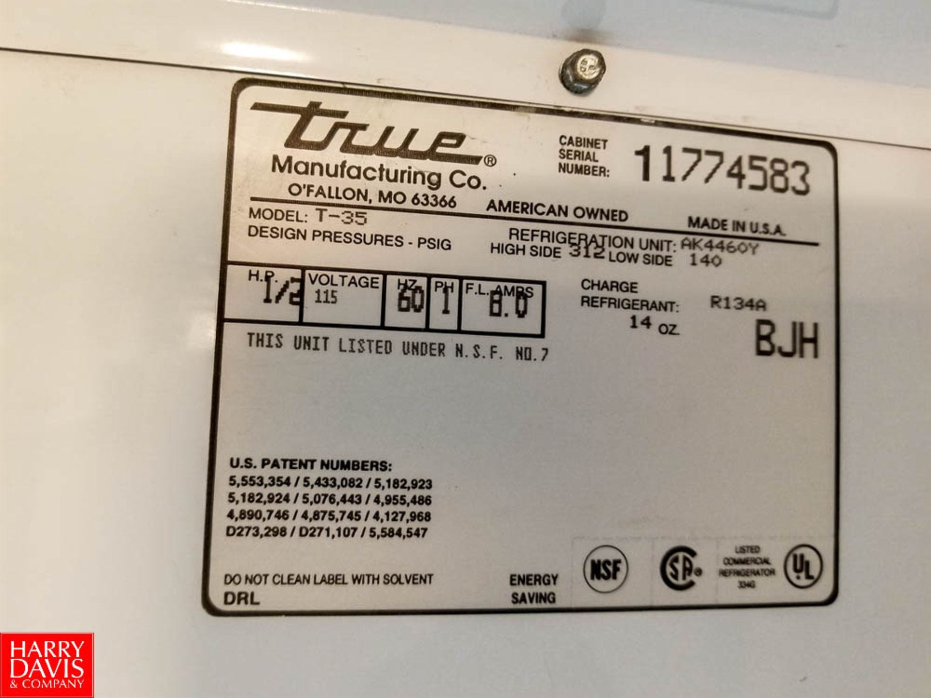 True Refrigerator S/S 2-Door Refrigerator Model T-35 - Rigging Fee: $100 - Image 2 of 2