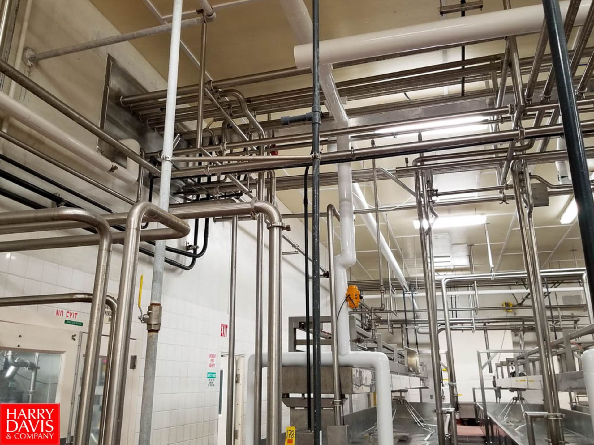 S/S Piping Located Throughout Cheese Room - Rigging Fee: $500