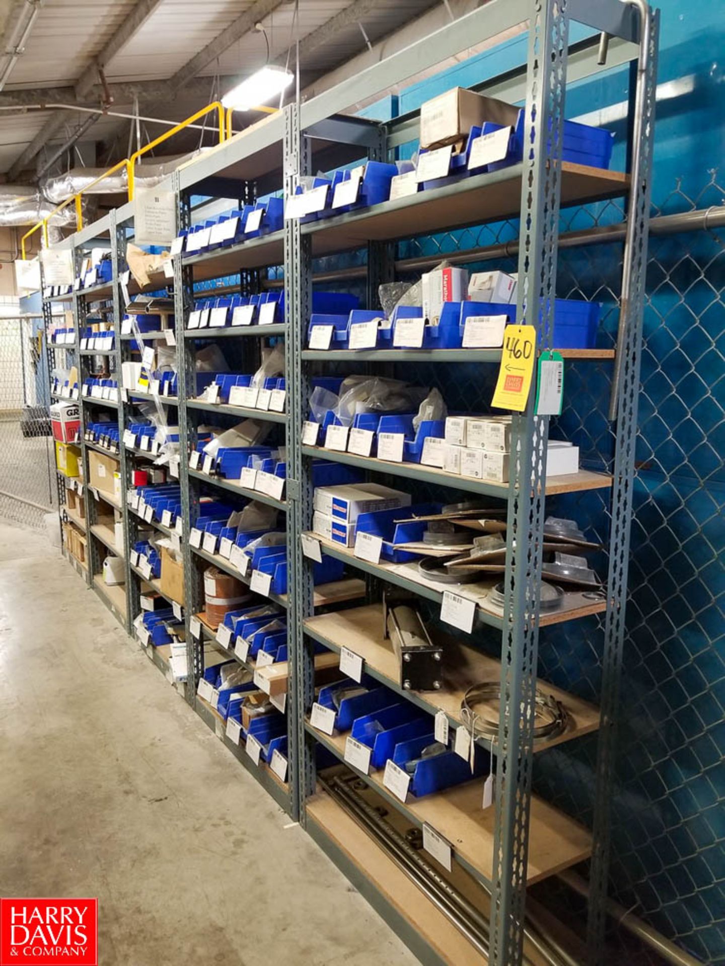 Sections of Adjustable Shelving Including w/ Contents of Assorted Interface Modules Circuit Breakers