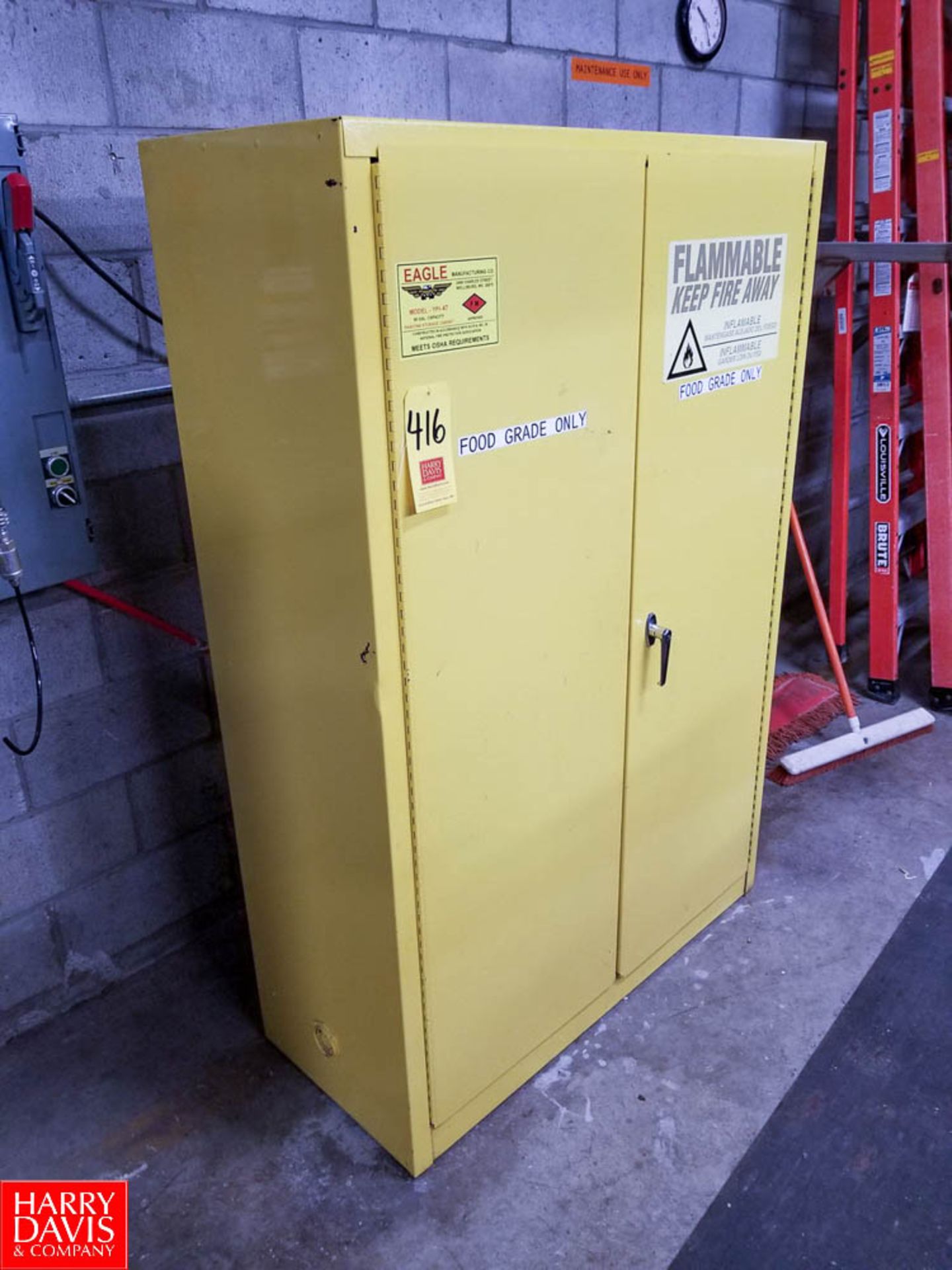 Eagle 60 Gallon Capacity Flammable Liquid Storage Cabinet Model YPI - Rigging Fee: $100