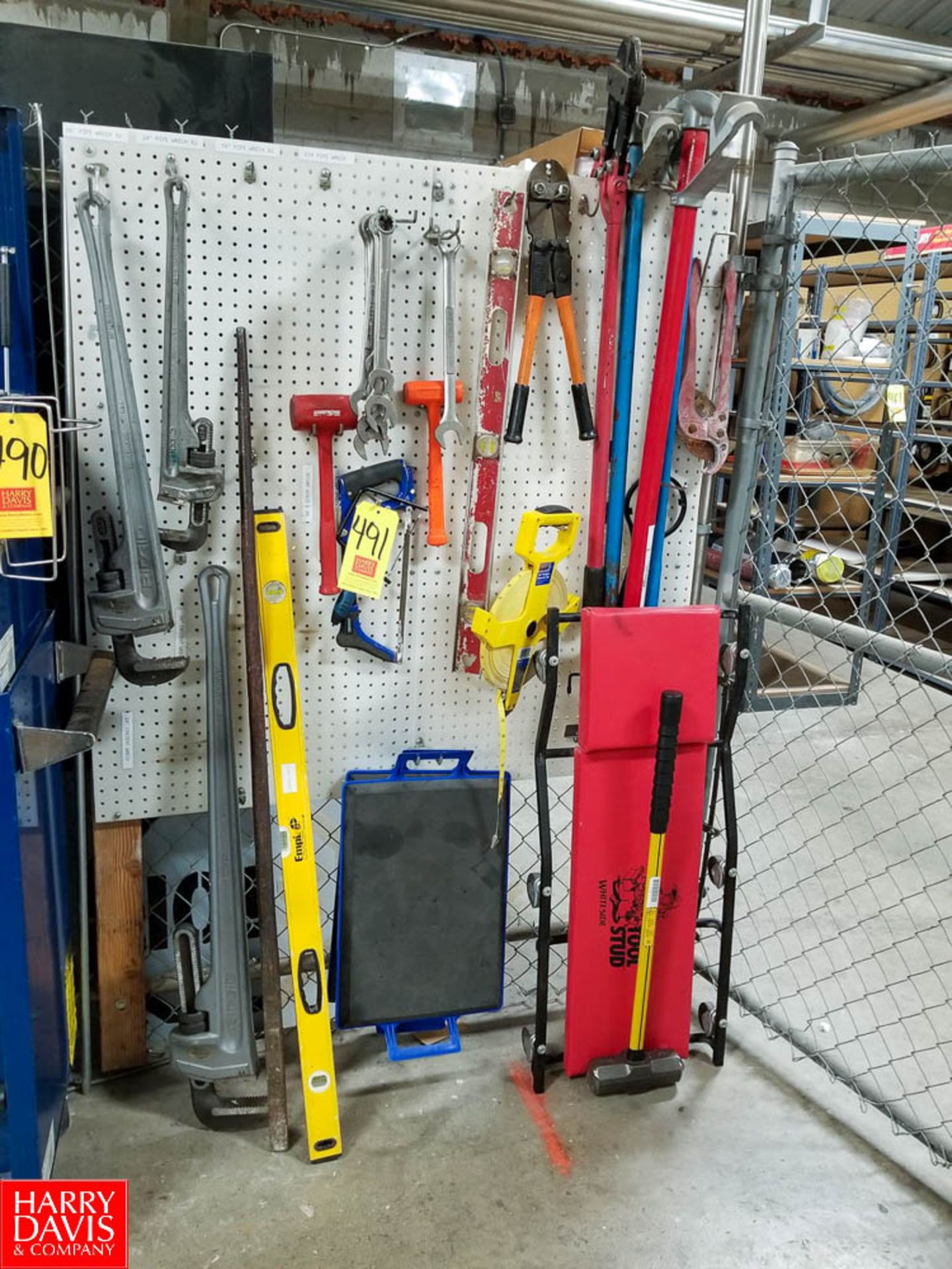 Assorted Hand Tools Including (1) Rigid 48" Aluminum Pipe Wrench (1) Rigid 36" Aluminum Pipe