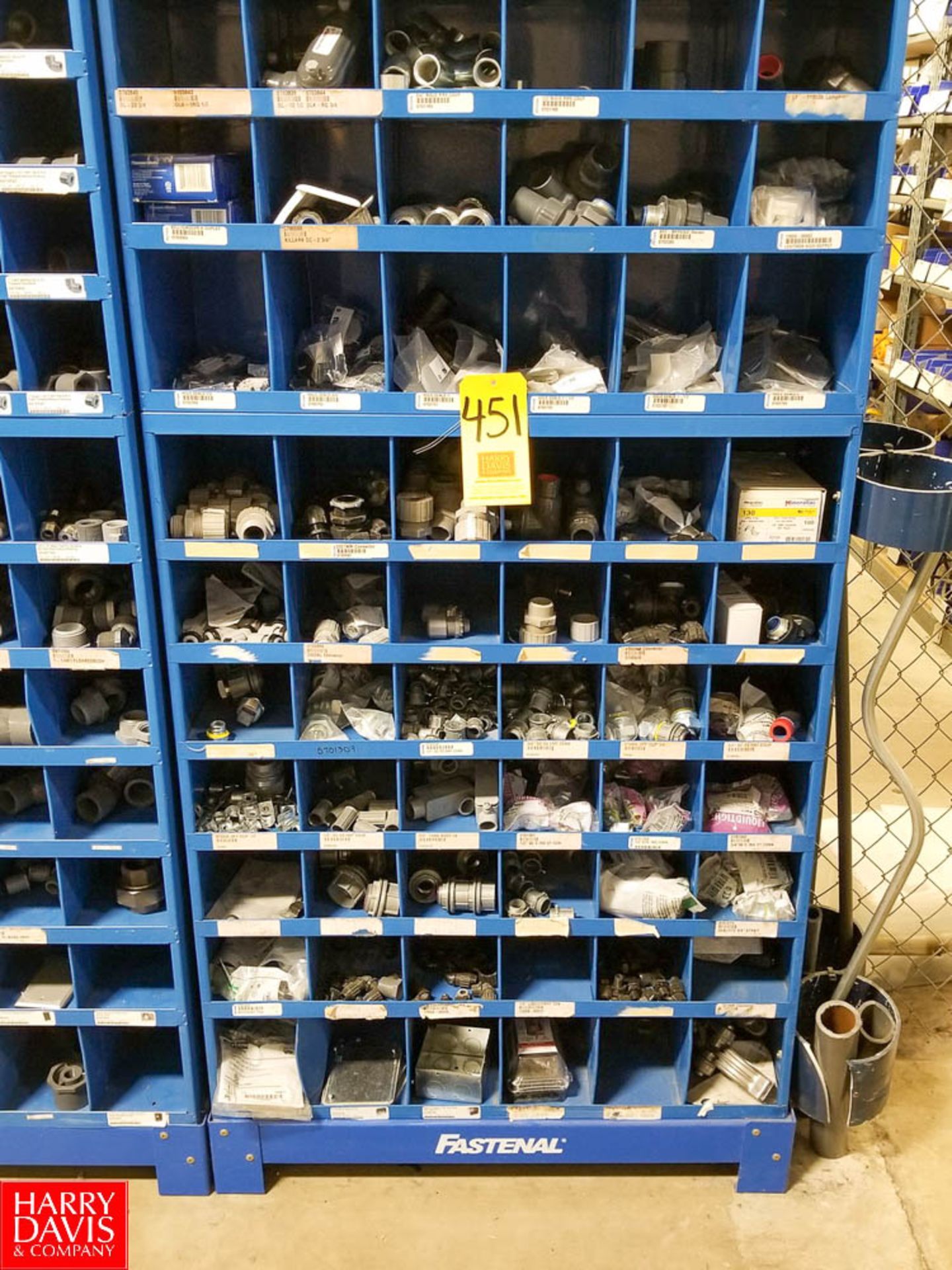 Fastenal 42-Compartment Bolt Bins with Contents of Assorted Conduit Fittings - Rigging Fee: $200 - Image 3 of 3