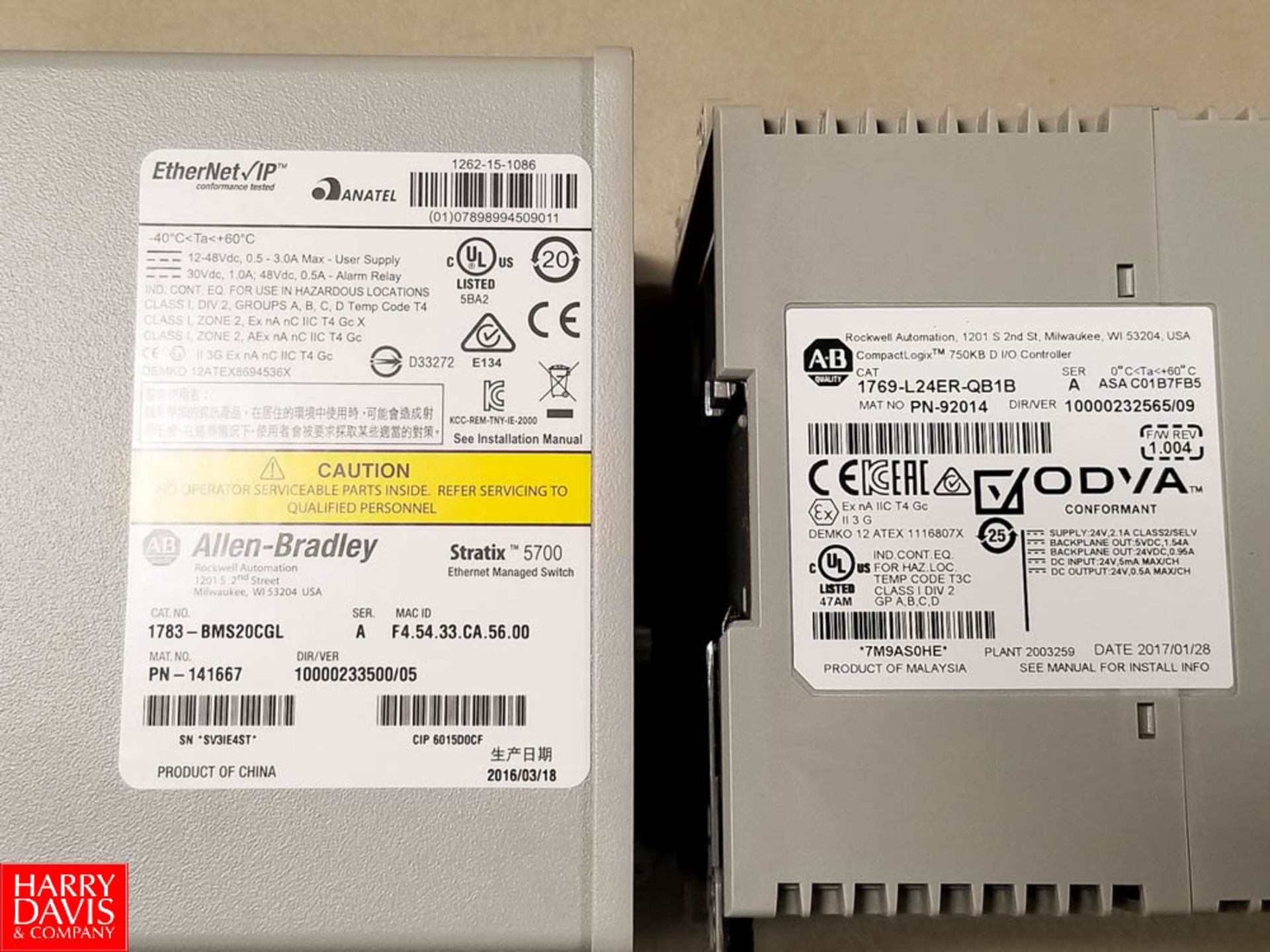 NEW Allen Bradley Compact Logix L24ER Controller and Allen Bradley Stratix 5700 Managed Industrial - Image 2 of 2