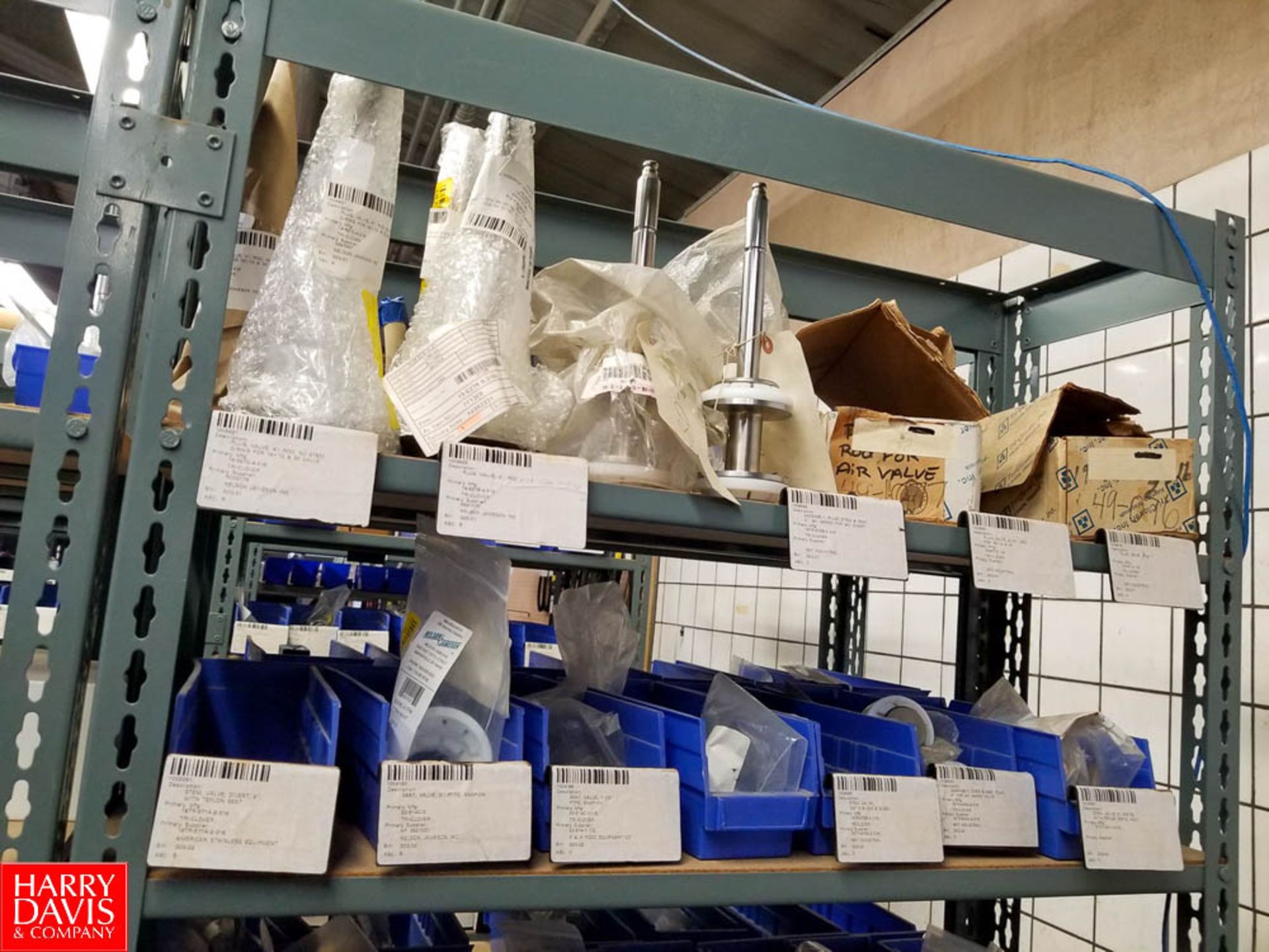 Sections of Adjustable Shelving Including Assorted Valve Kits Graco Parts Stem Valves Valve Balls - Image 8 of 19