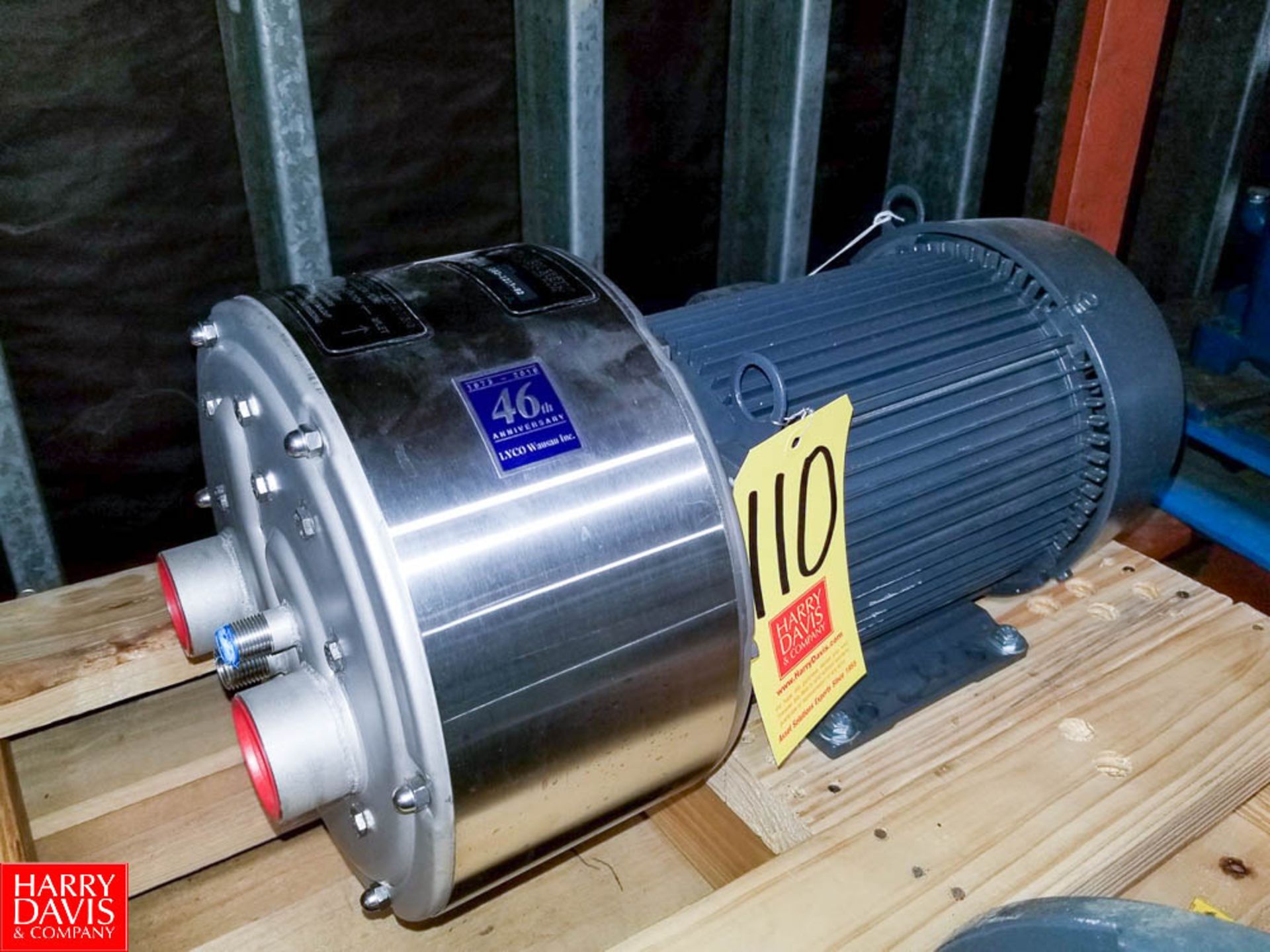 LYCO WASAU S/S Liquid Ring Vacuum Pump Model 102-80-3 - Rigging Fee: $35