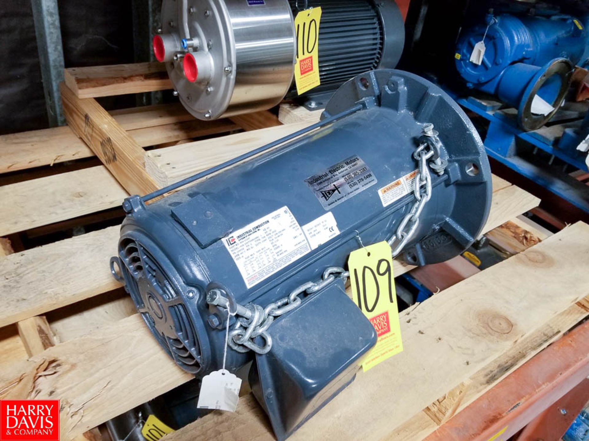 Industrial Combustion 20 HP Vertical Motor Model HVB256TTDX8208BC - Rigging Fee: $35