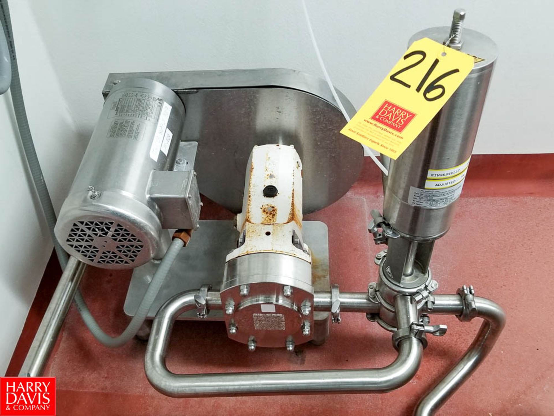 2015 Alfa Laval Positive Displacement Pump Model SRU3/0277LS with S/S Clad 2 HP Baldor 1756 RPM