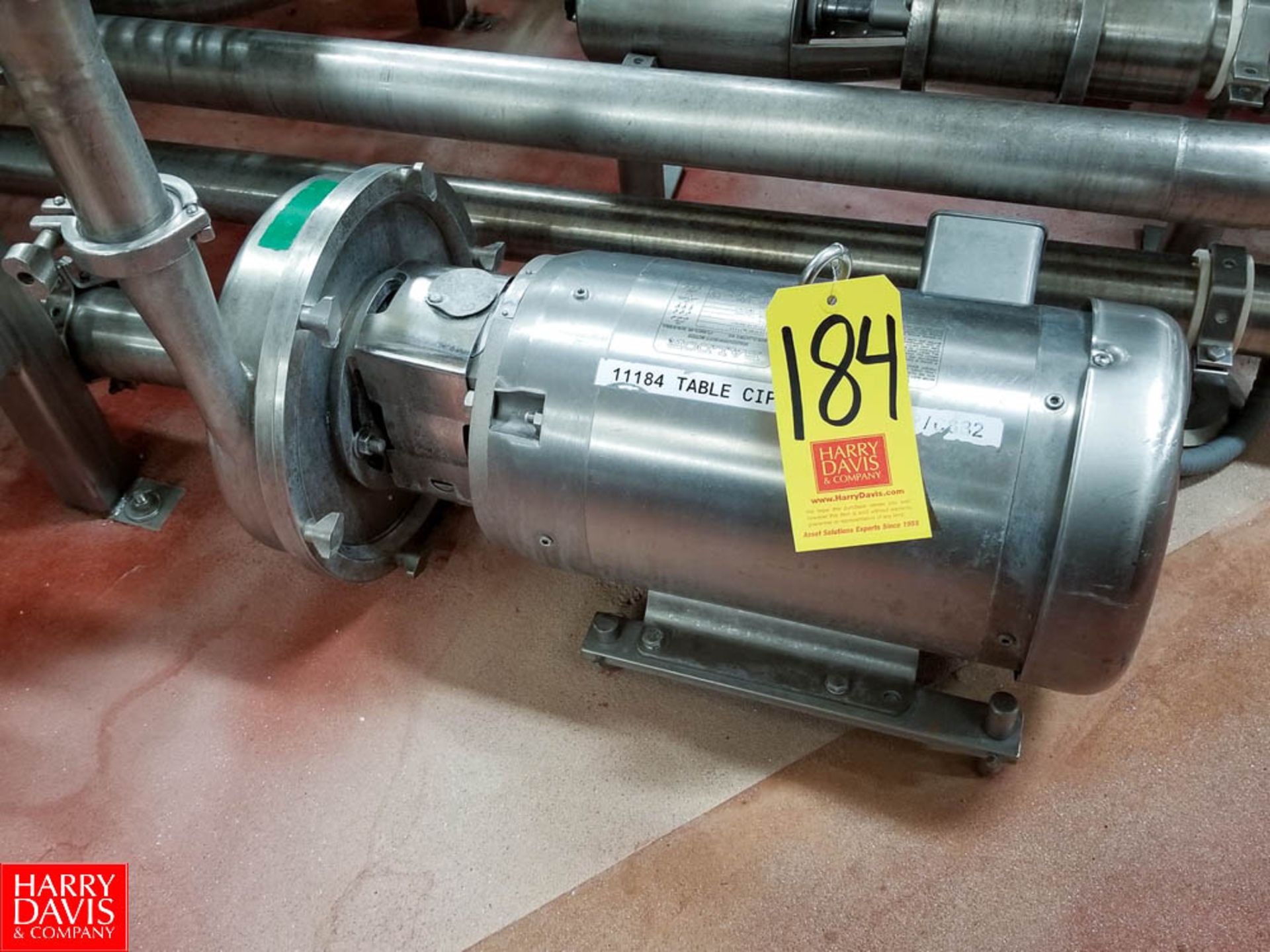 Centrifugal Pump with S/S Clad 7.5 HP Baldor 1765 RPM Motor - Rigging Fee: $25