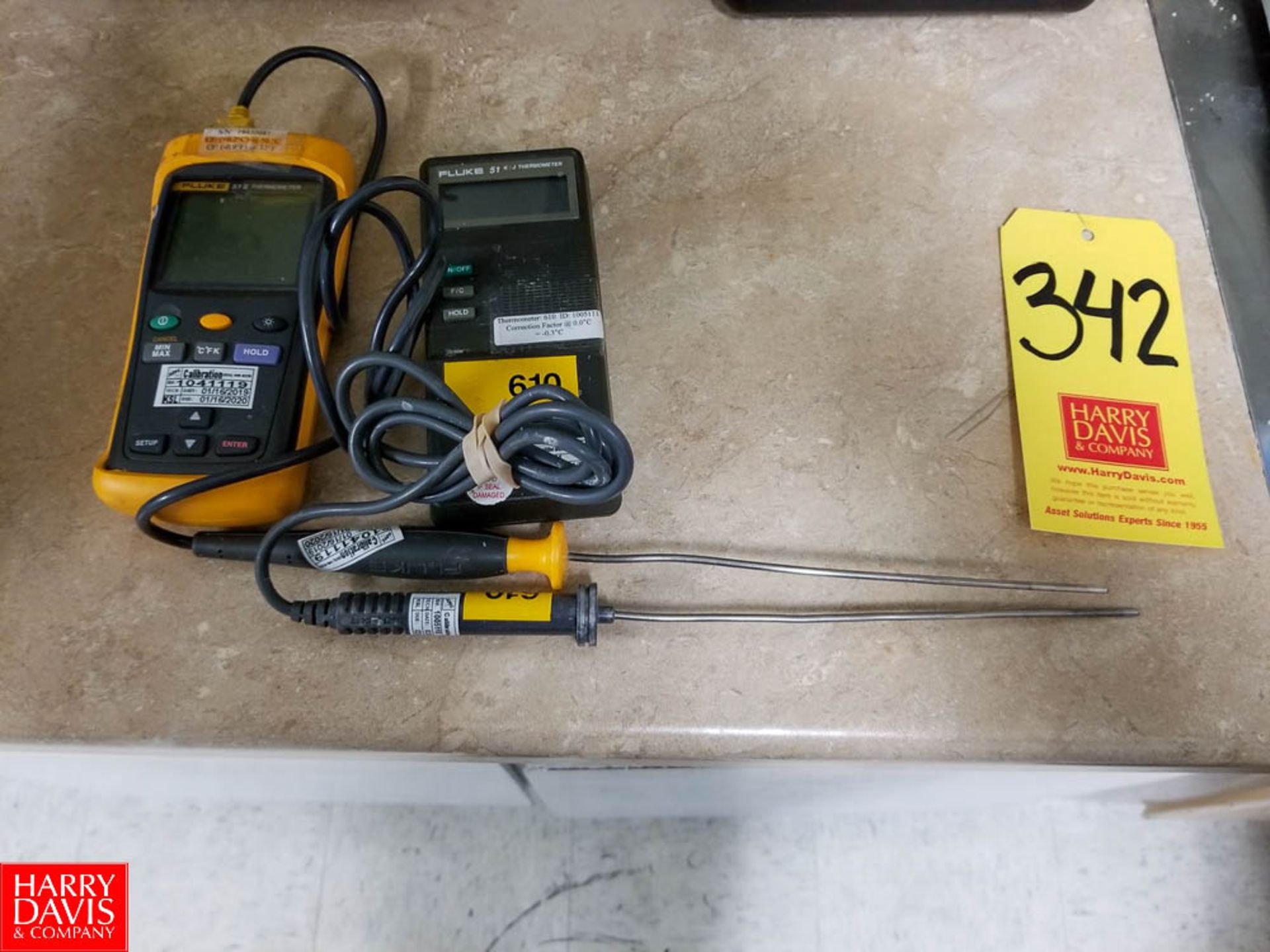 Fluke Digital Thermometers (1) Model 51II (1) Model 51K/J - Rigging Fee: $25