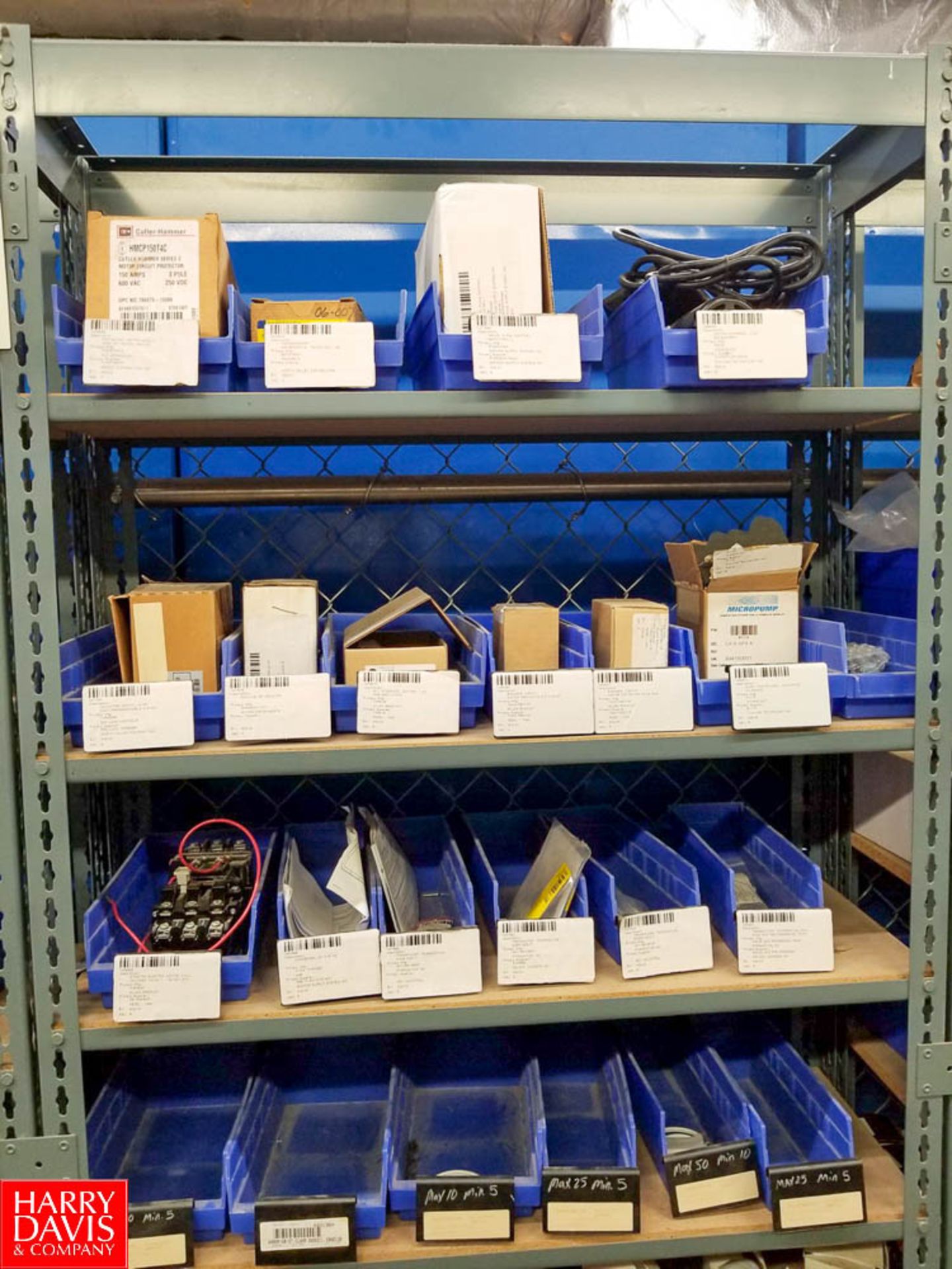 Sections of Adjustable Shelving Including w/ Contents of Assorted Interface Modules Circuit Breakers - Image 8 of 11