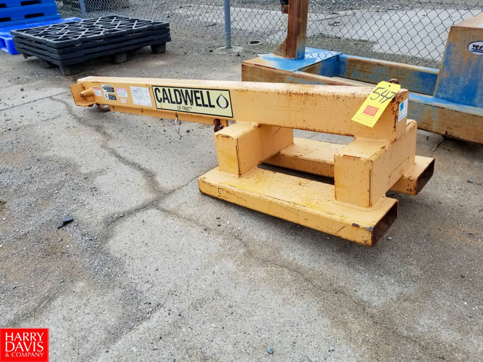 Caldwell 4000 LB Capacity Forklift Boom Attachment Model FB-40 - Rigging Fee: $150