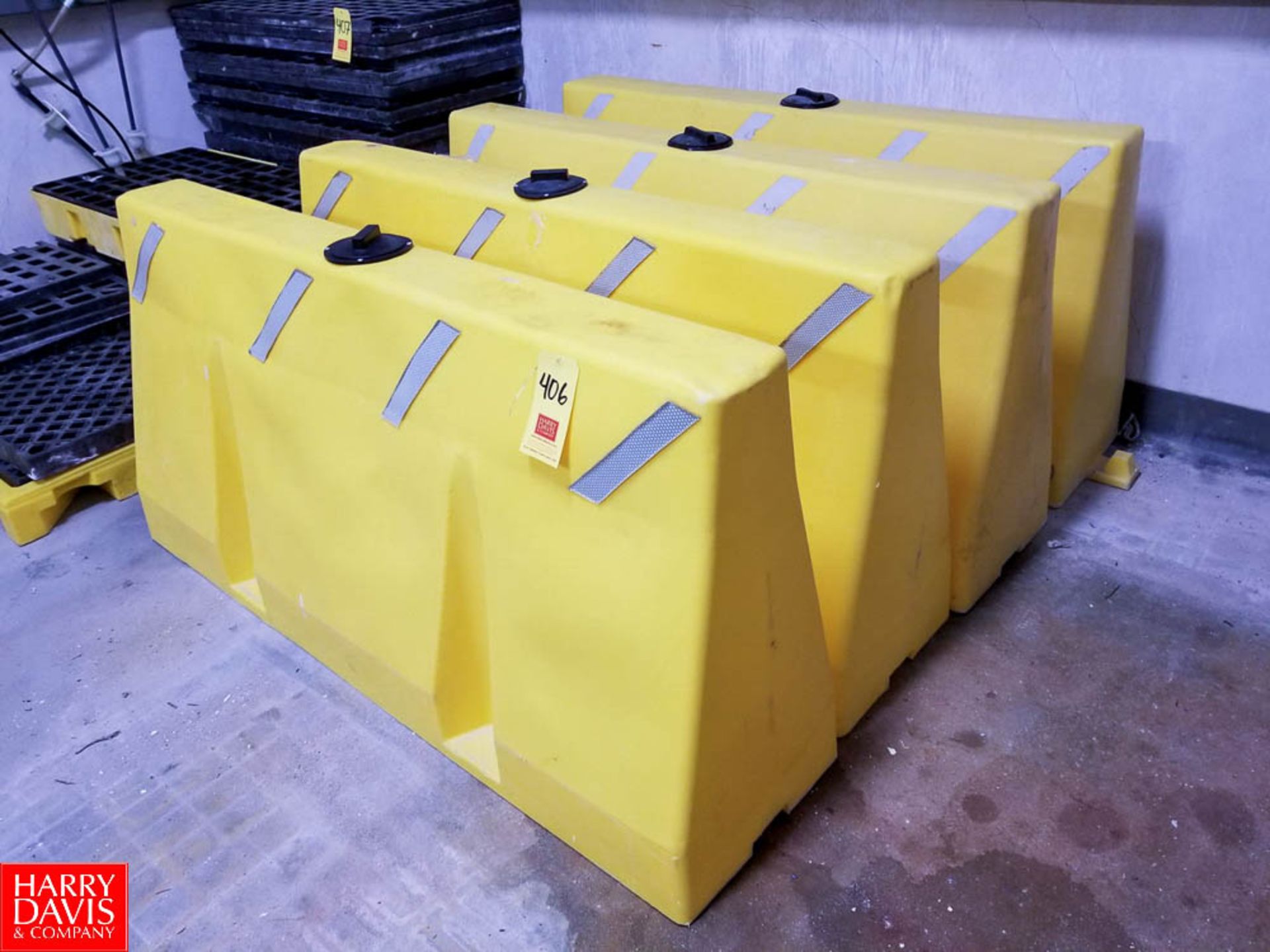 Yellow 35" Polycade Traffic Barriers - Rigging Fee: $40