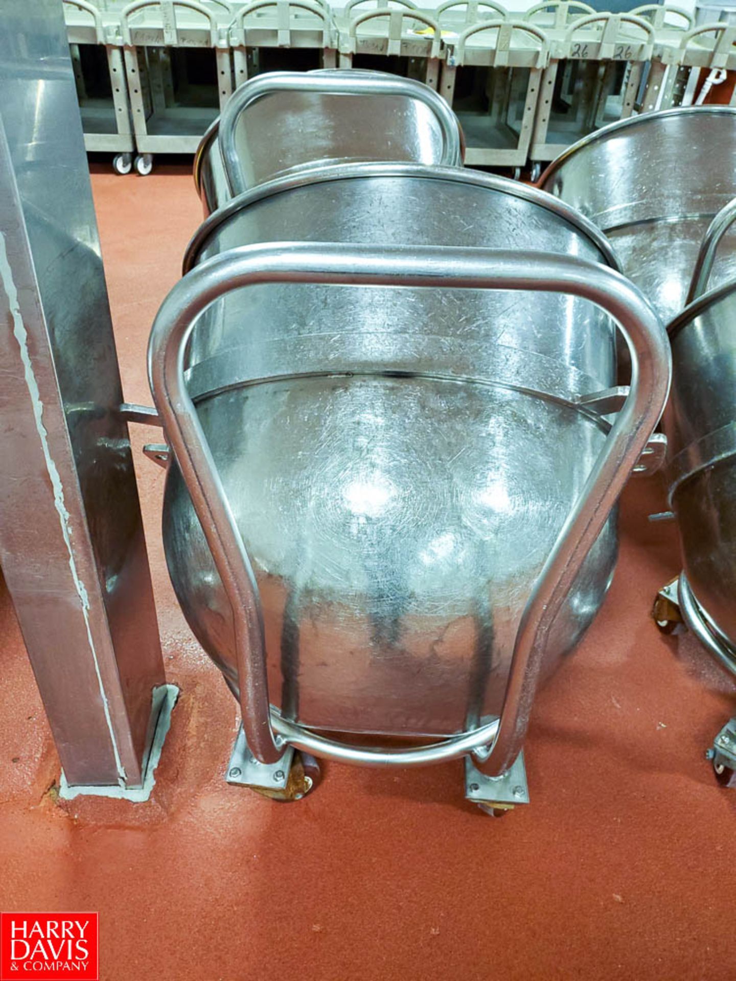 Aprox 140 Quart S/S Mixer Bowl with Cart Rigging Fee: $ 40