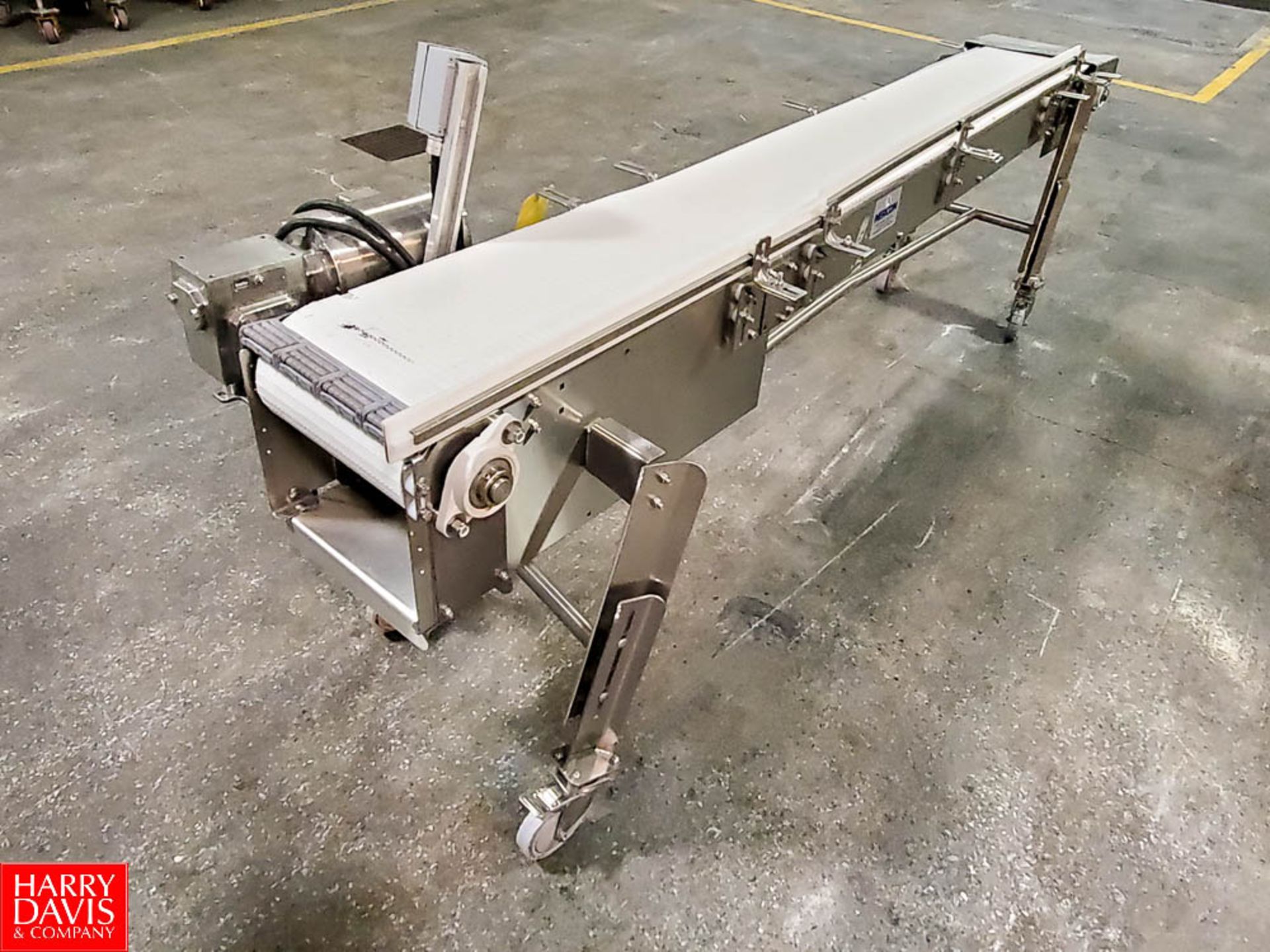 Nercon Portable S/S Frame Product Conveyor with Interlox Belt S/S Clad Motor And Drive 99"" x 12"" - Image 2 of 3