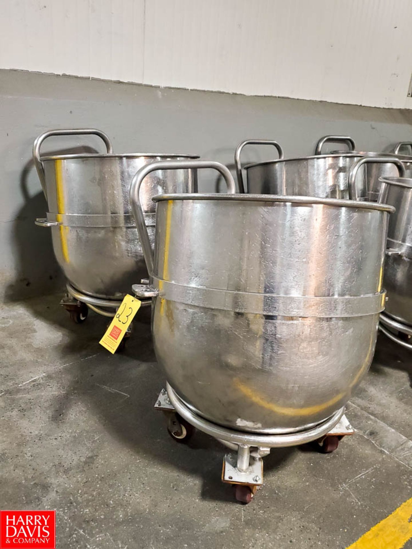 Aprox 140 Quart S/S Mixer Bowl with Cart Rigging Fee: $ 40