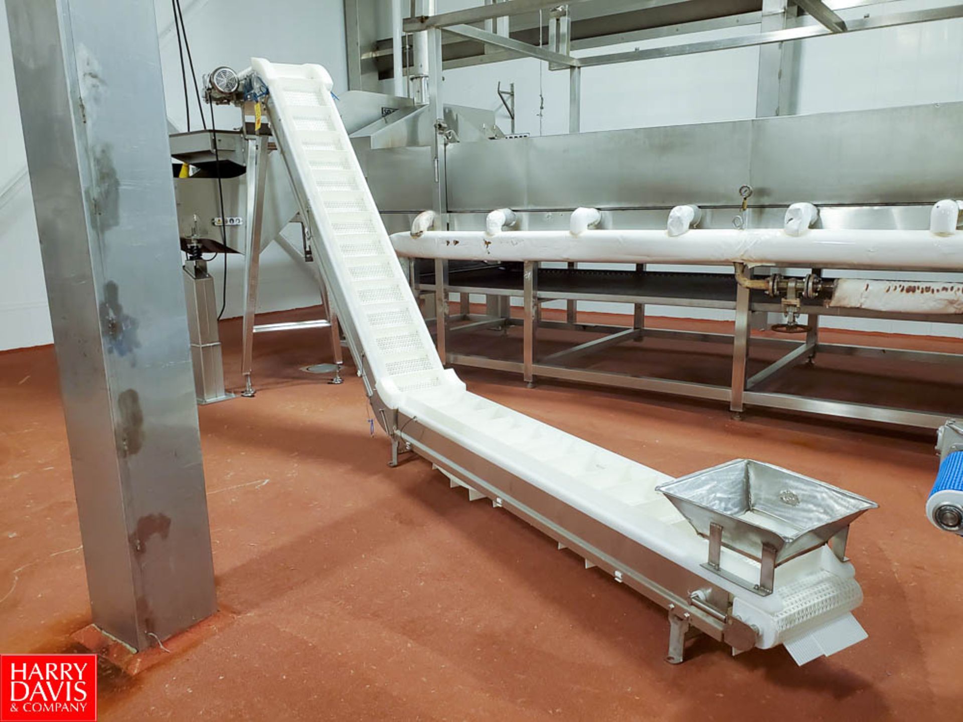 Dorner S/S Frame Inclined Conveyor , 17'6" L, 11"W; with Ele Motor HP 1-3/4, Interlox Belt And Drive - Image 2 of 3