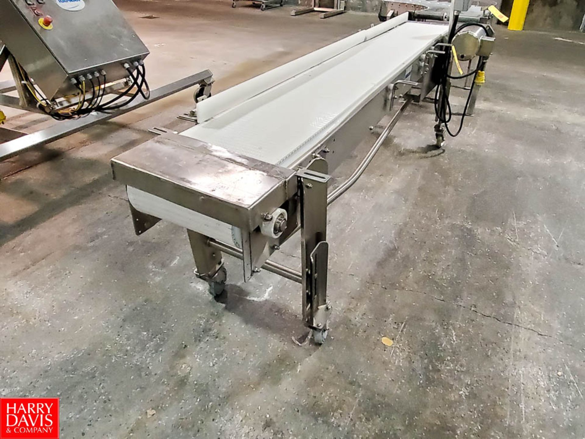 Nercon Portable S/S Frame Product Conveyor with Interlox Belt S/S Clad Motor And Drive 99"" x 12"" - Image 3 of 3