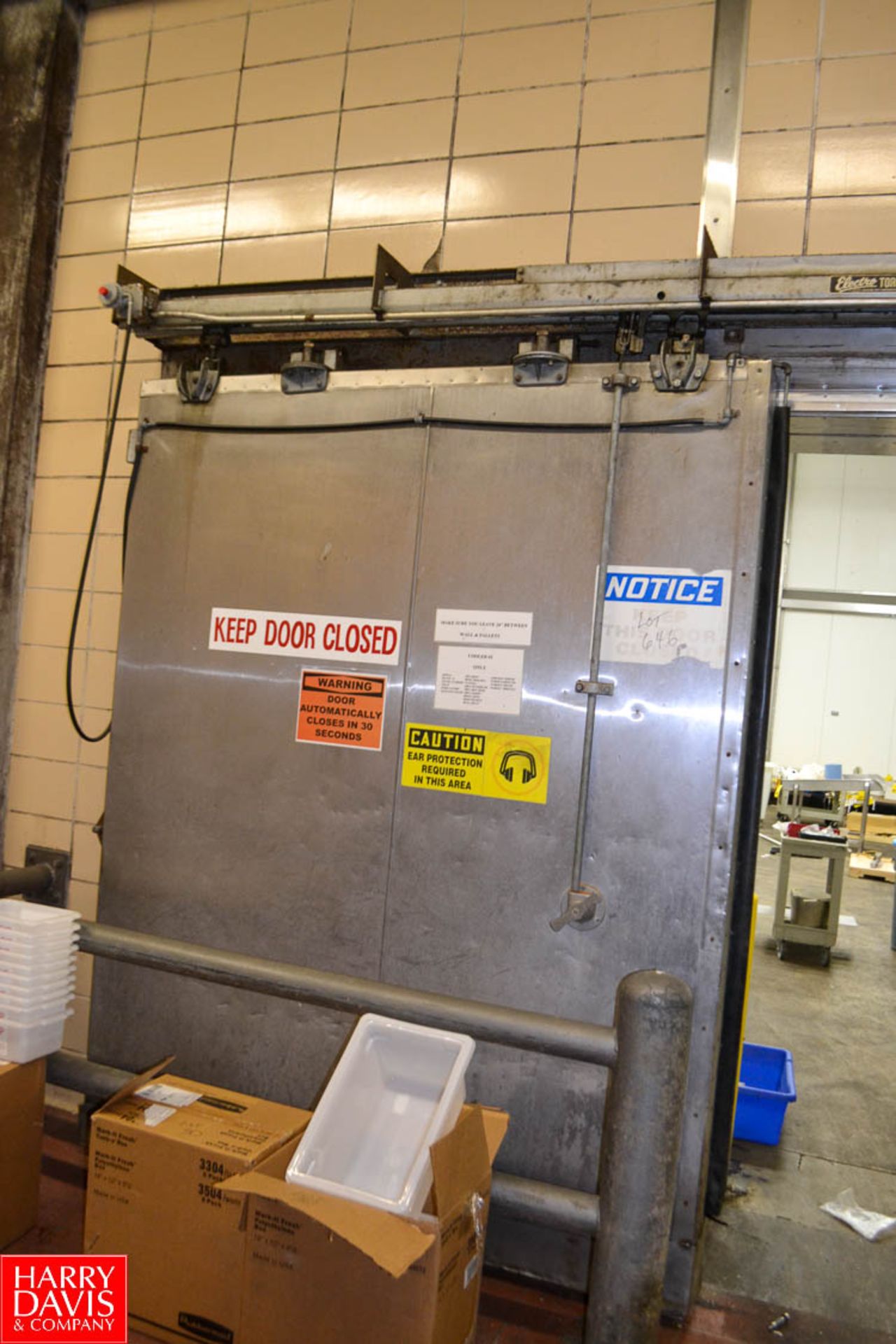 Electro Torque S/S clad electric cooler door 74"W X 96"H Rigging Fee: $600