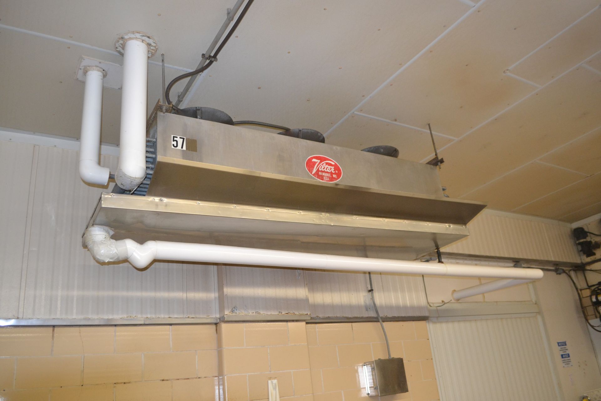 1 Vilter 3 fan S/S ammonia evaporator # 59 (in hallway)