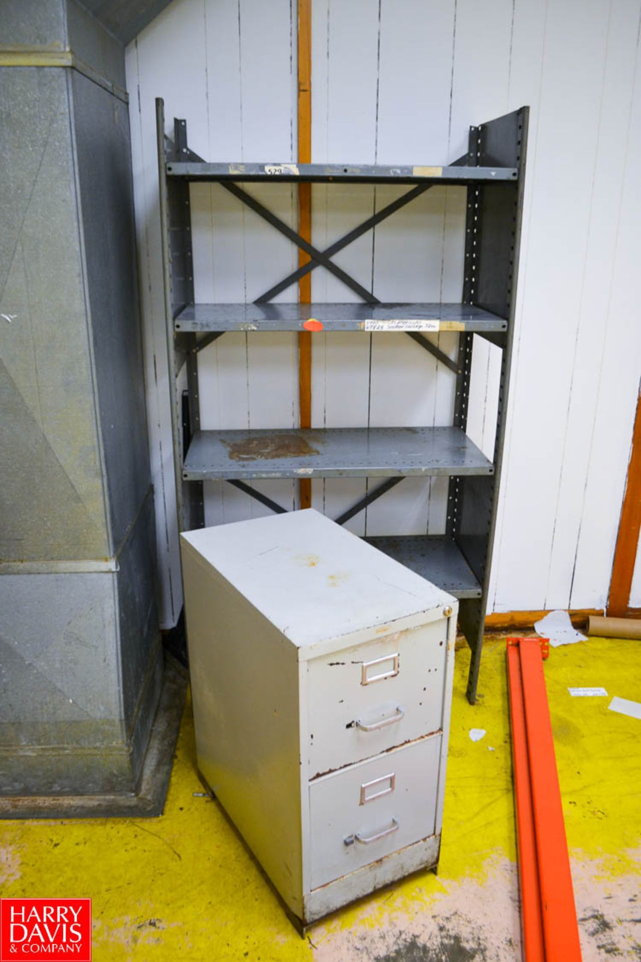 (3) metal shelves and (2) File Cabinets - Image 2 of 3