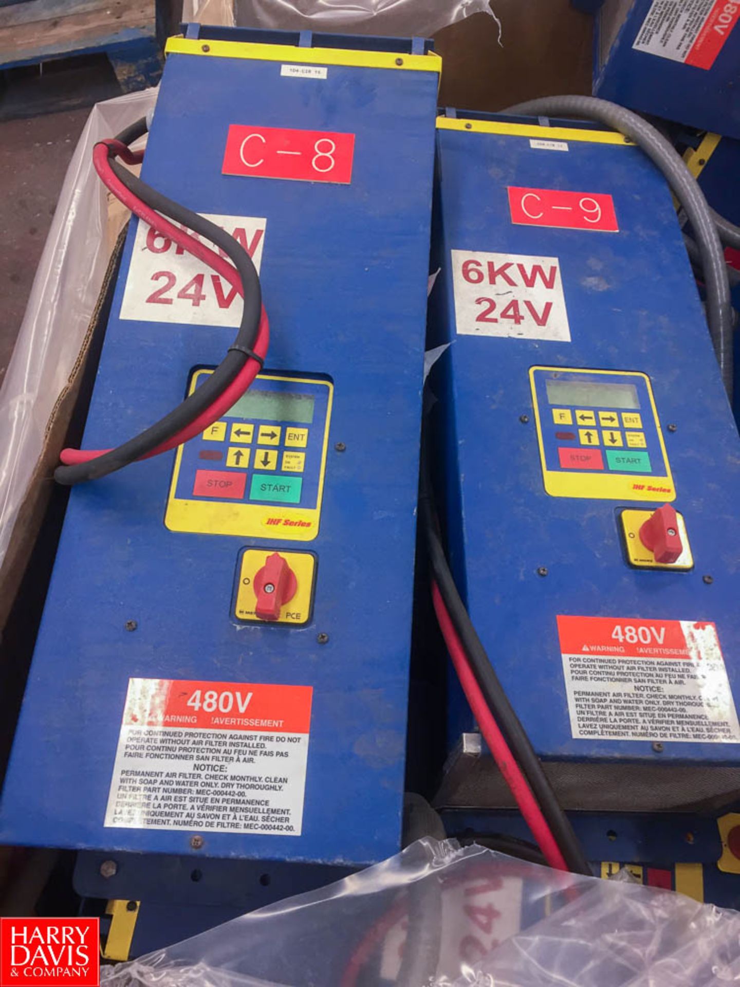 Solid State Forklift Battery Chargers; Model PCI17F-6KW-48V-480VAC. Wall Mount,; 6 KW Rated