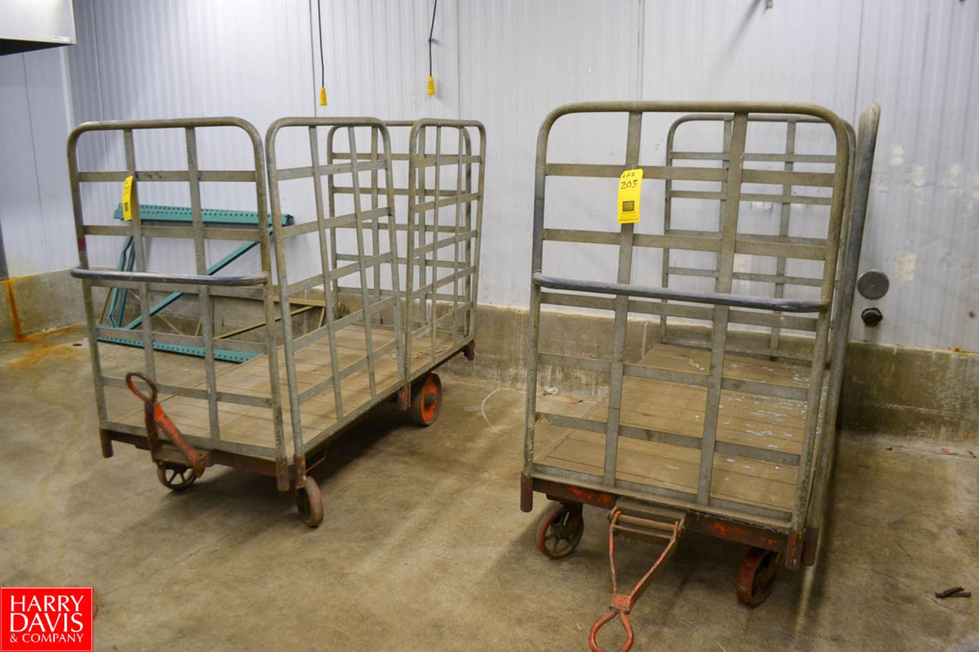 (2) Transport Carts with Side Rails