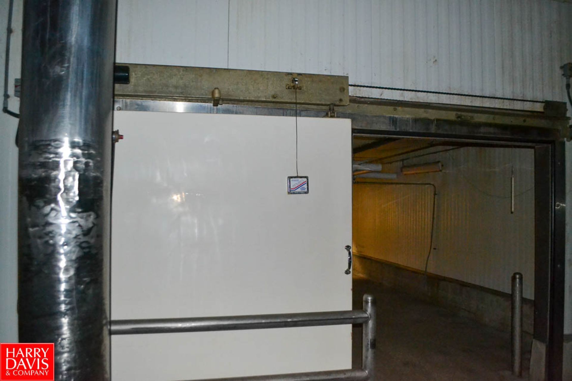 Enviro white exterior powered cooler door with window 98"W X 96"H #'s 17 and 15 Rigging Fee: $600 - Image 2 of 3