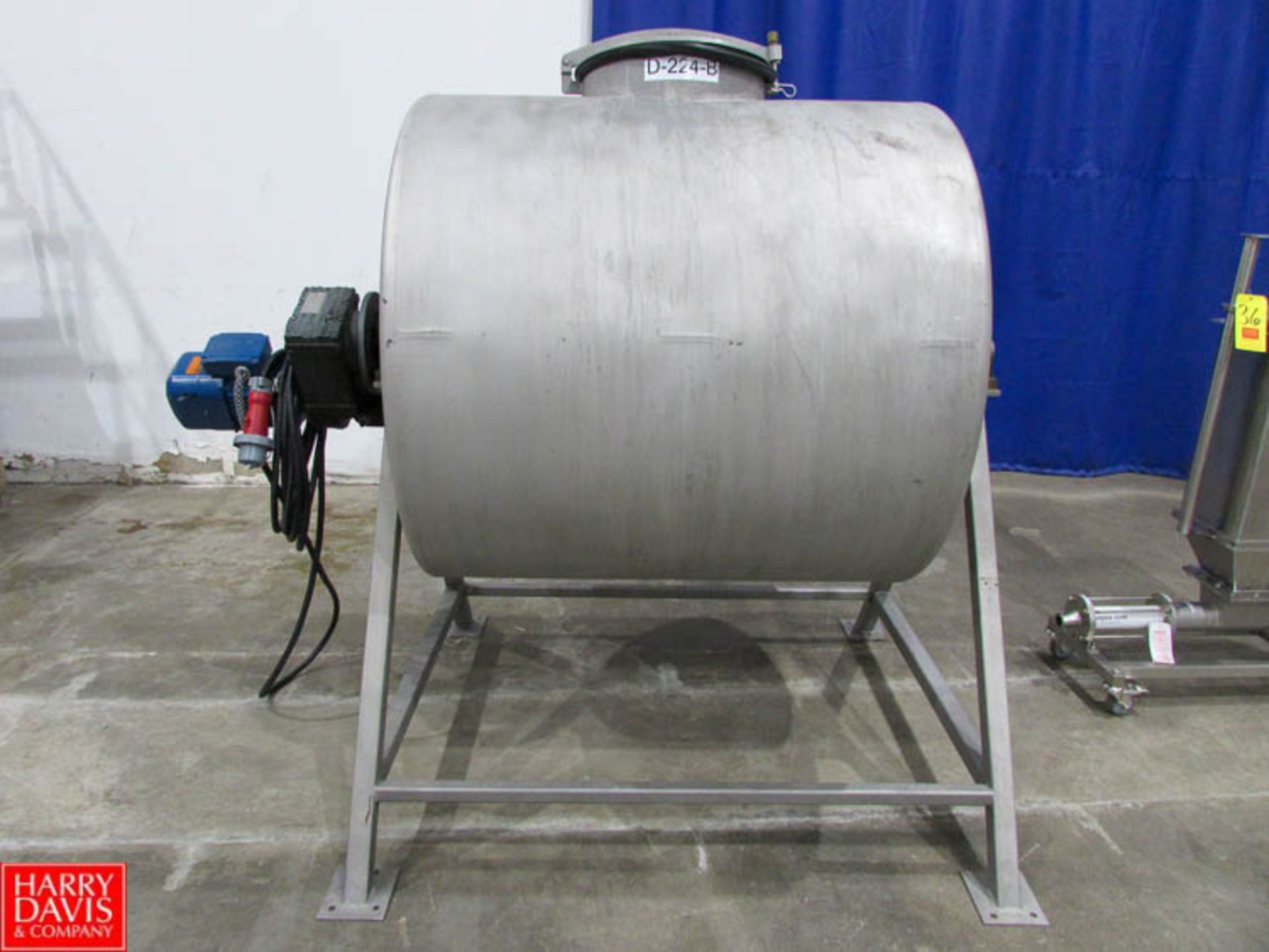 350 Gallon S/S Horizontal Butter Churn with 1.5 HP Motor Rigging Fee: $ 500