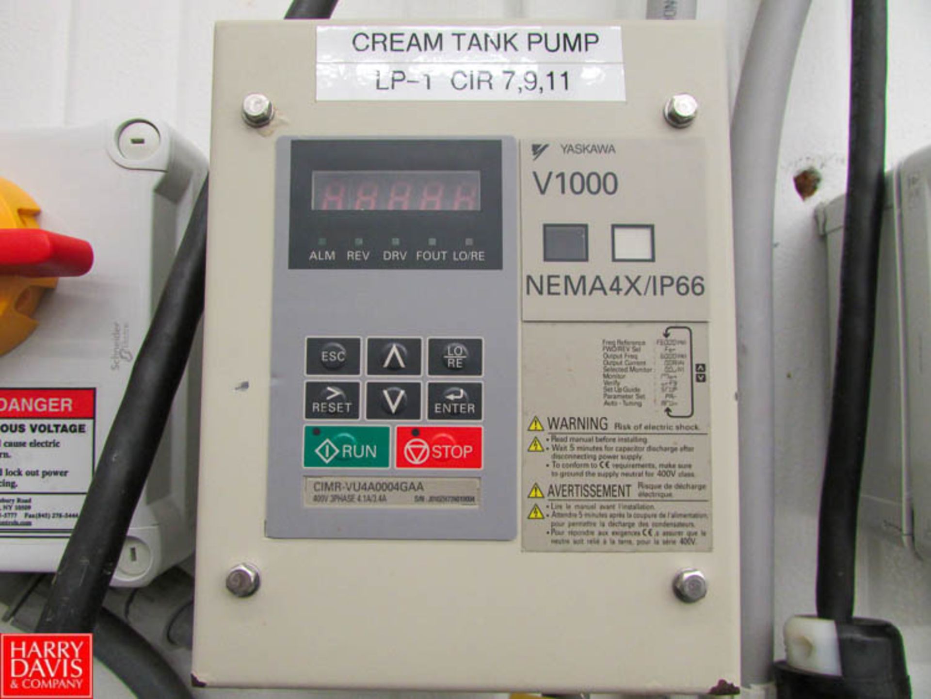 Yaskawa Variable Frequency Drive 400V, 4.1/3.4A 3PH Variable Frequency Drive Model CI4MRVU4A00GAA,