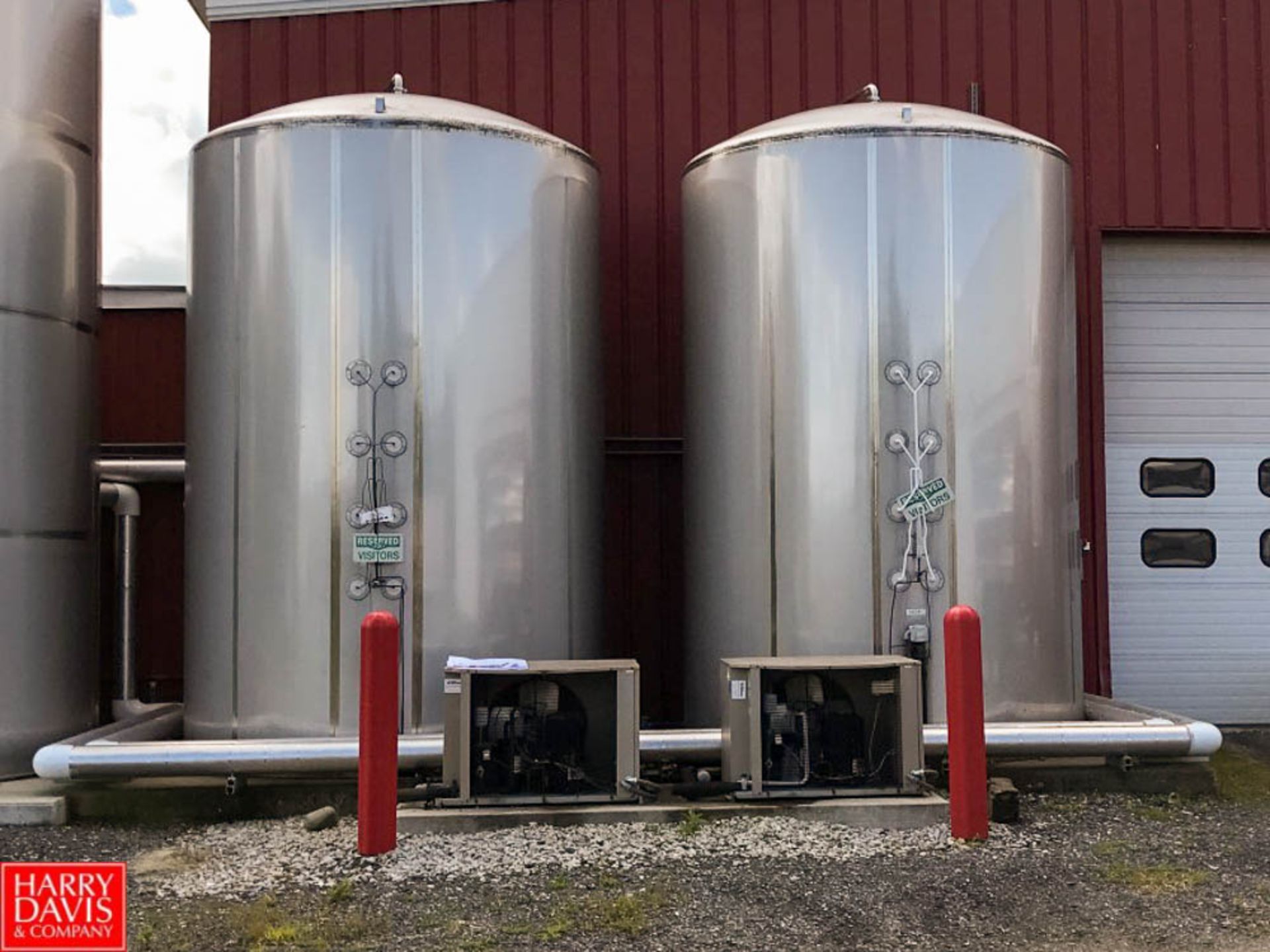 5,000 Gallon All S/S Jacketed Silo with Horizontal Agitator and Compressor Unit, 15’ x 4” Height x