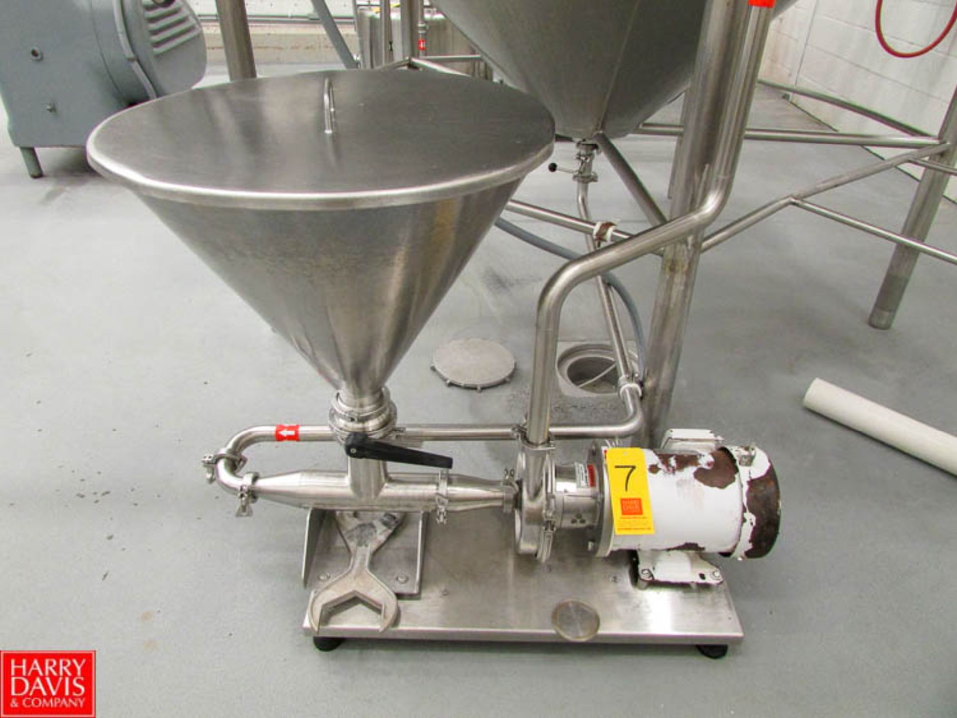 Tri-Blender including S/S Funnel and Tri Clover Centrifugal Pump Model C1 0MD-08_00431, with 3 HP