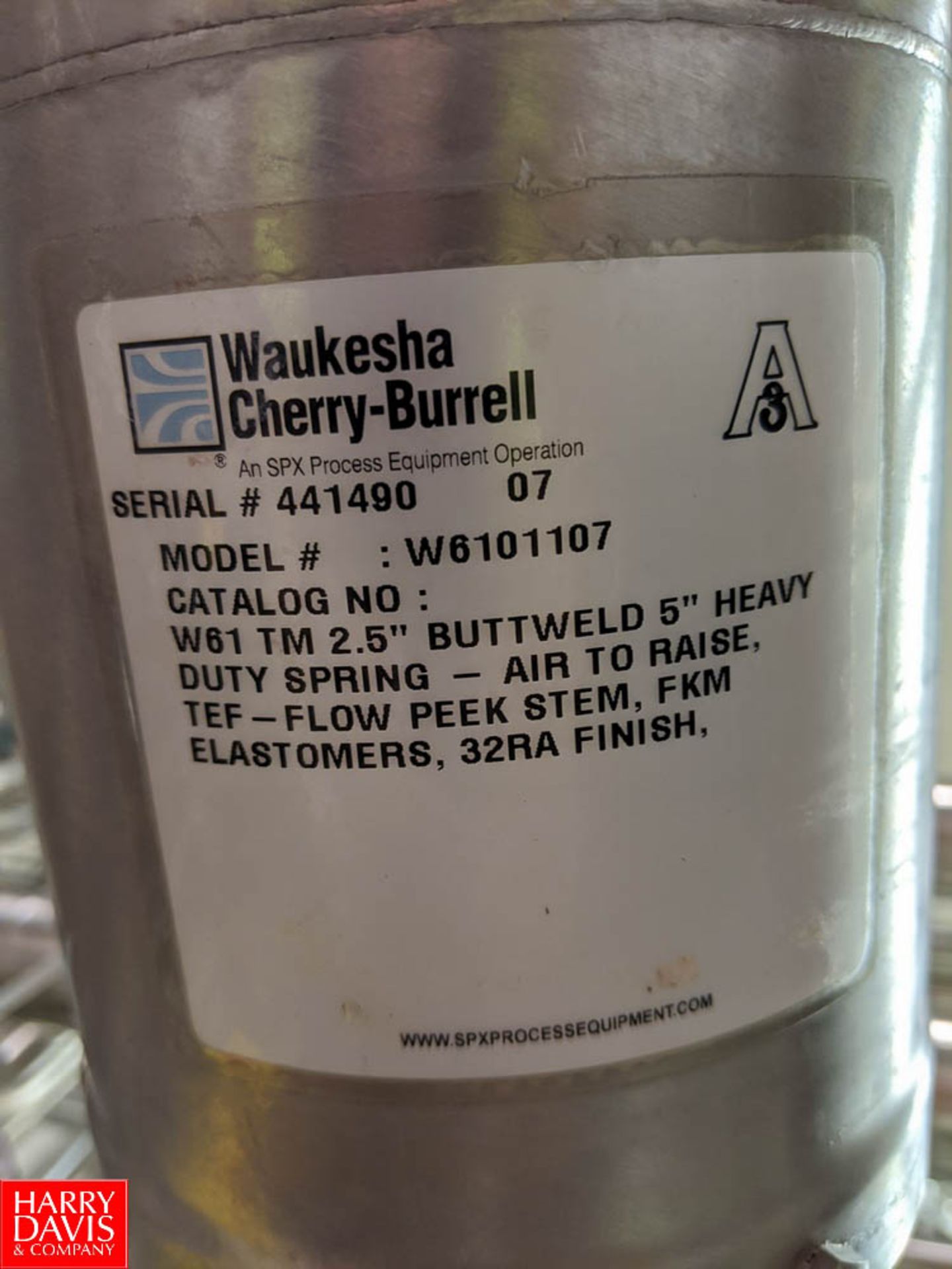 Waukesha Cherry-Burrell S/S Air Valves Rigging Fee: $150 - Image 2 of 2