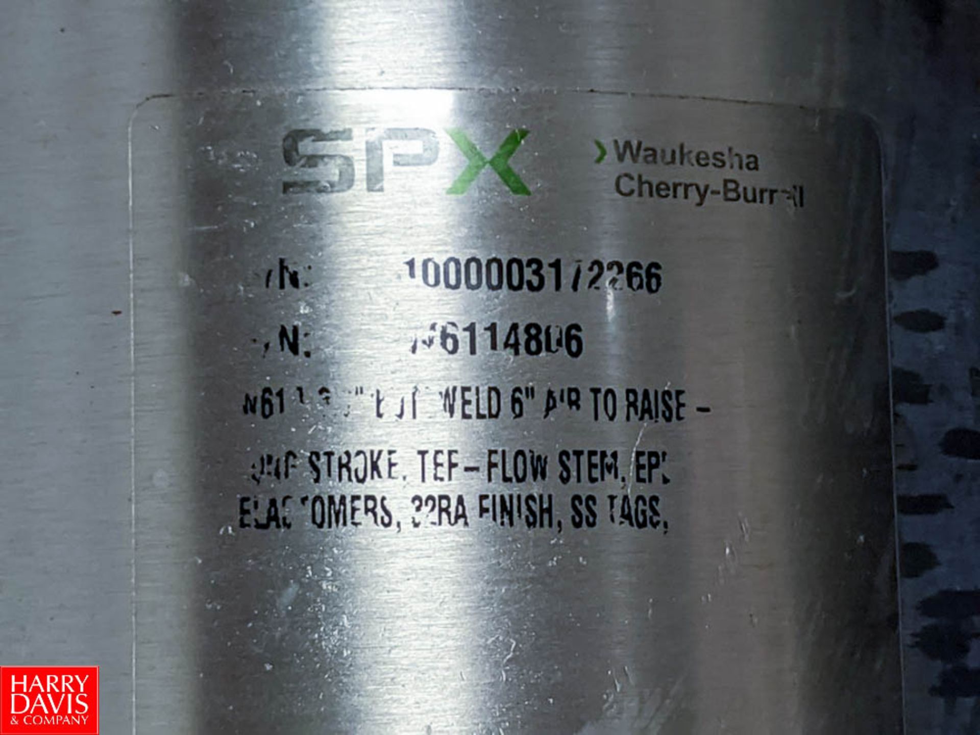SPX Waukesha Cherry Burrell 3" S/S Air Valve Rigging Fee: $25 - Image 2 of 2