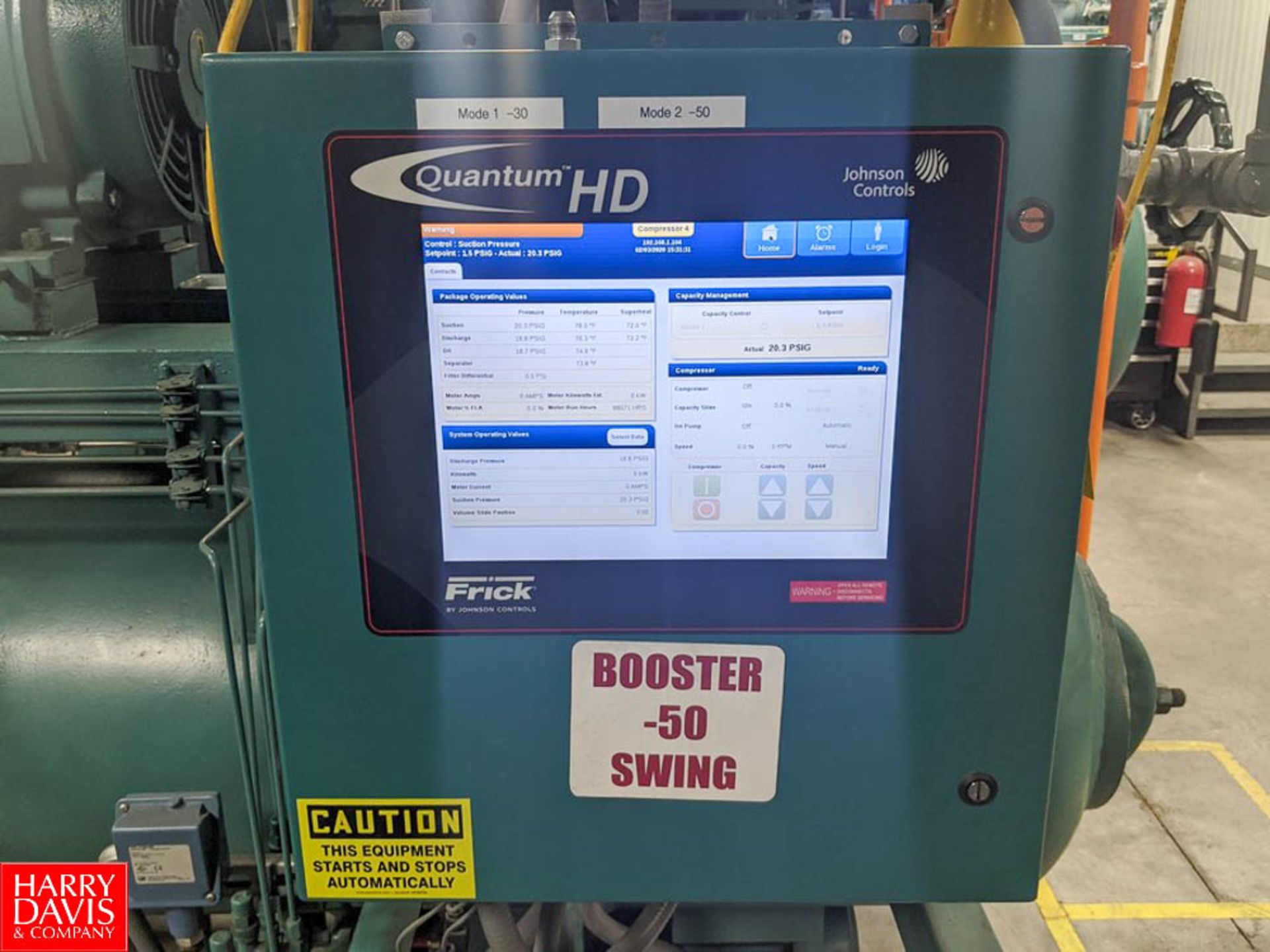 Frick 100 HP Ammonia Screw Compressor Model RDB 177 : SN S0073NFMCLHAA3, with Quantum HD Touch - Image 3 of 12
