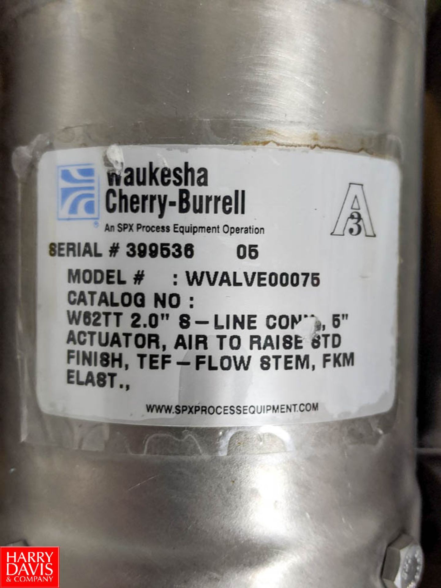 Waukesha Cherry Burrell 2" S/S Air Valves Rigging Fee: $25 - Image 2 of 4