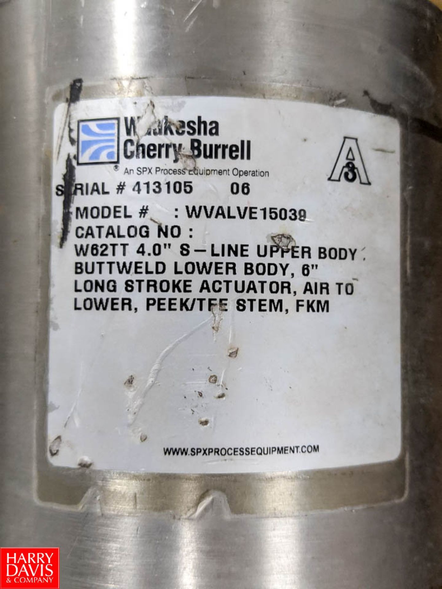 Waukesha Cherry Burrell 4" S/S Air Valve Rigging Fee: $25 - Image 2 of 2